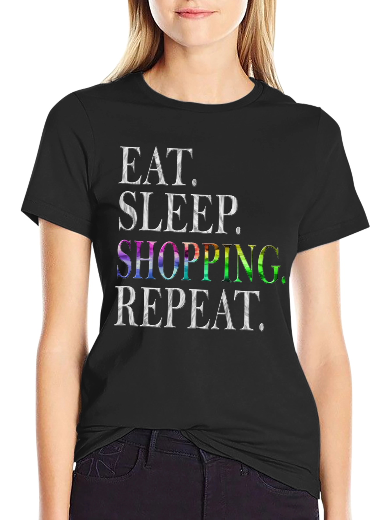 Eat Sleep Shopping Repeat Mens T-Shirt