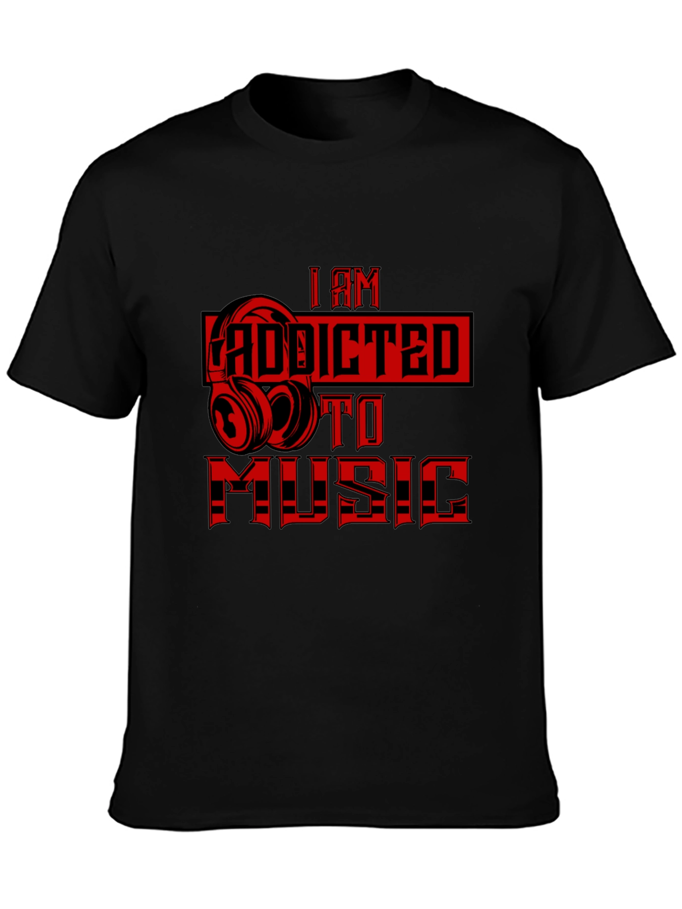 I Am Addicted to Music Graphic T-Shirt