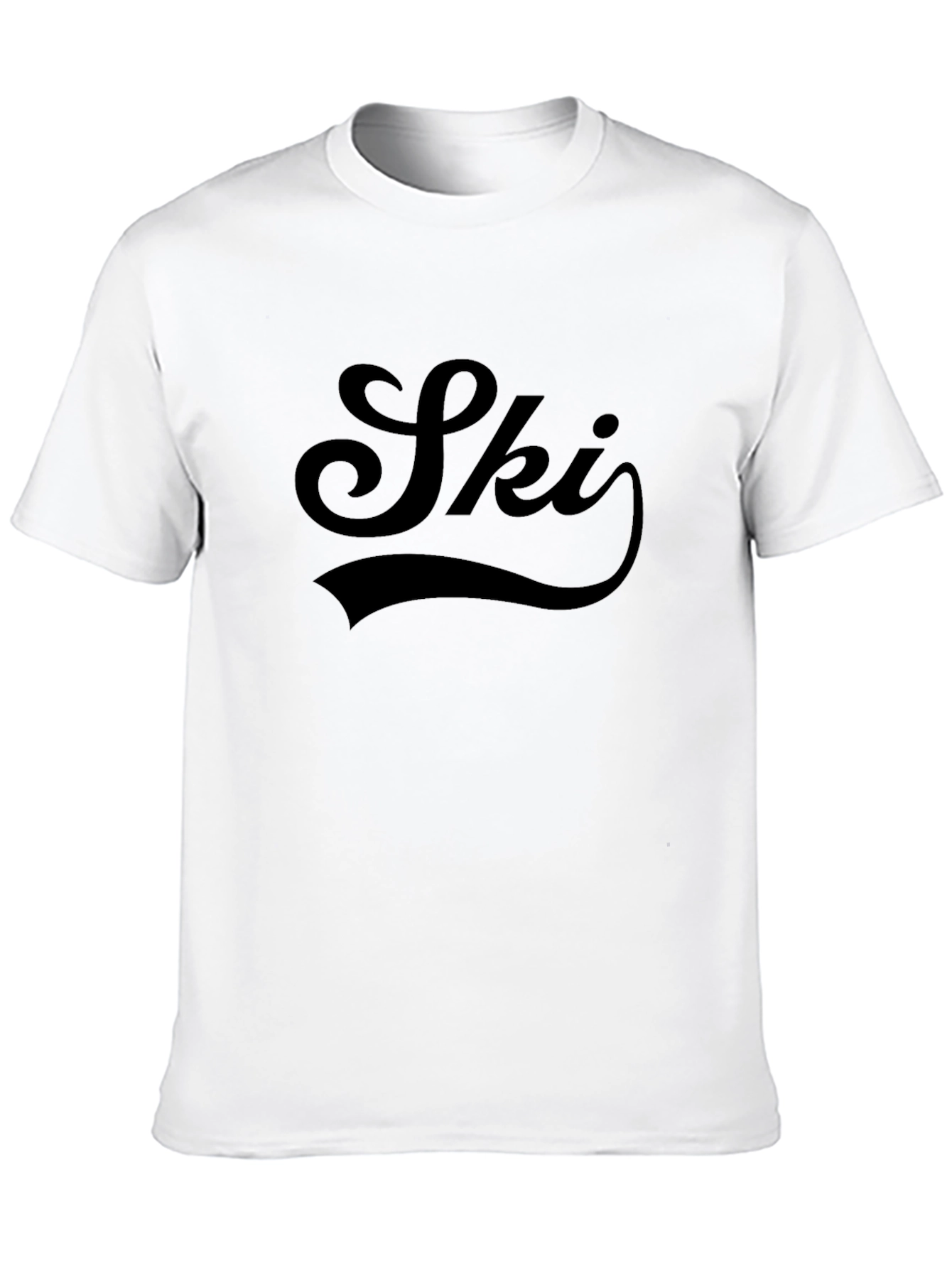 Mens Ski T-Shirt - Stylish Black Graphic Tee