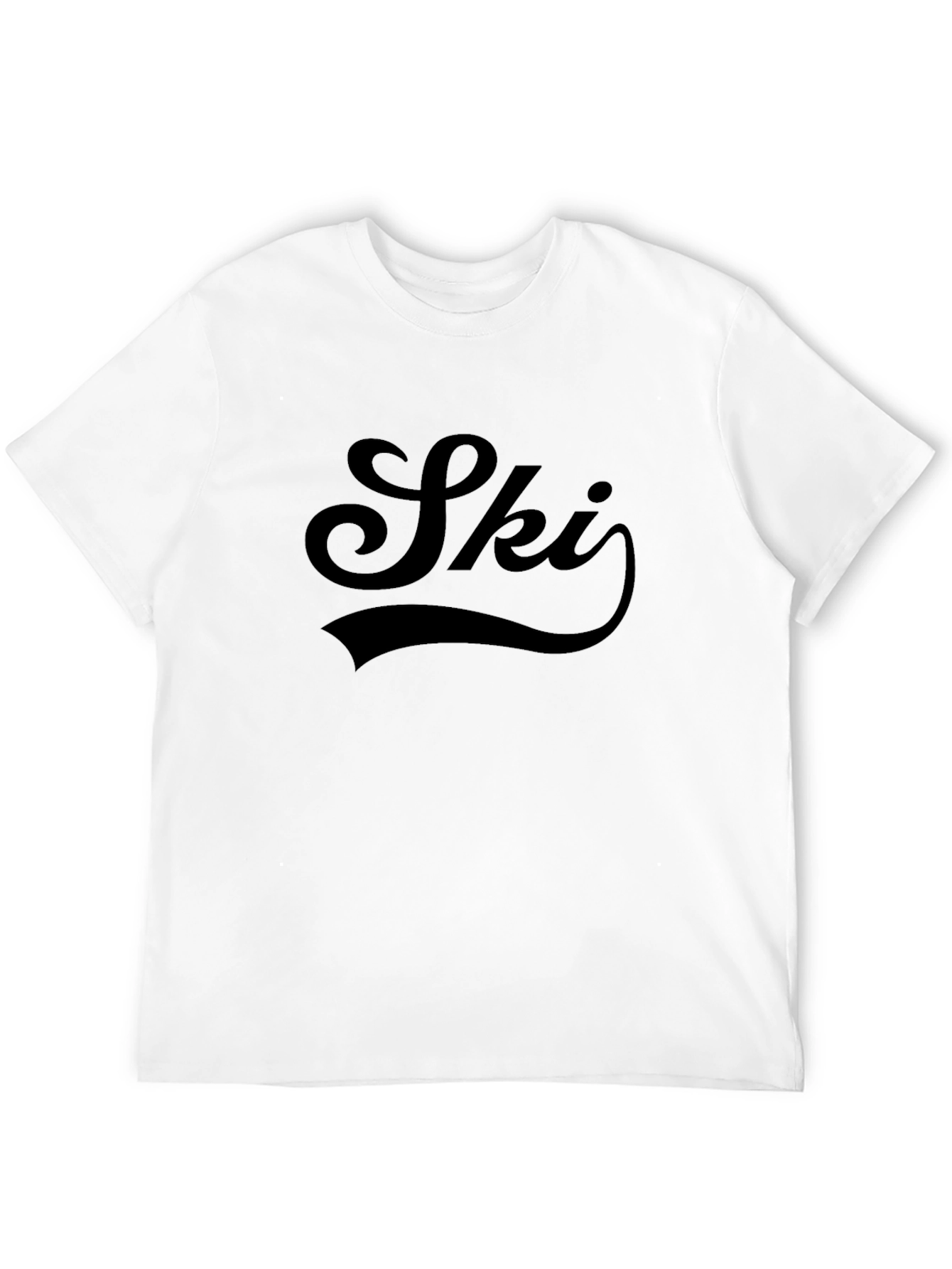 Mens Ski T-Shirt - Stylish Black Graphic Tee