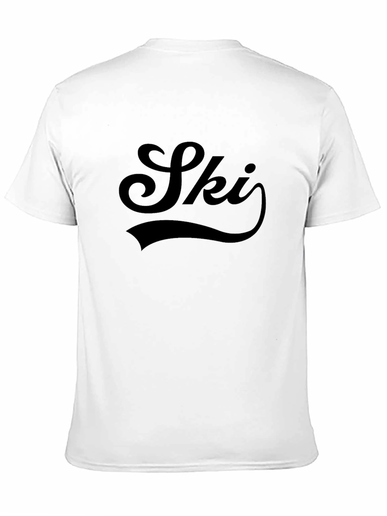 Mens Ski T-Shirt - Stylish Black Graphic Tee