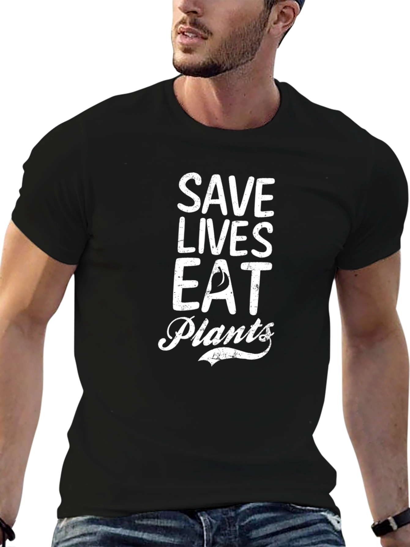 Save Lives Eat Plants T-Shirt - Vegan Style