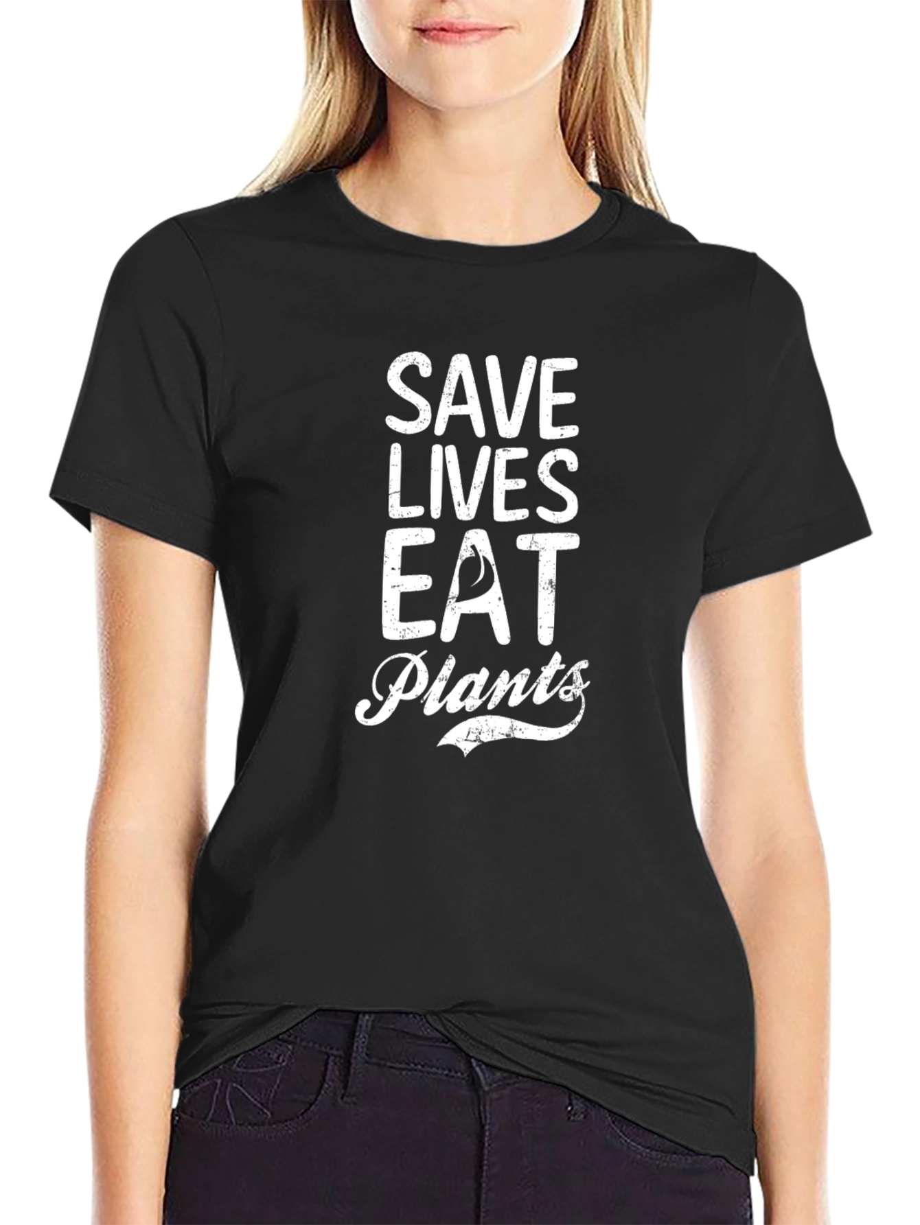 Save Lives Eat Plants T-Shirt - Vegan Style