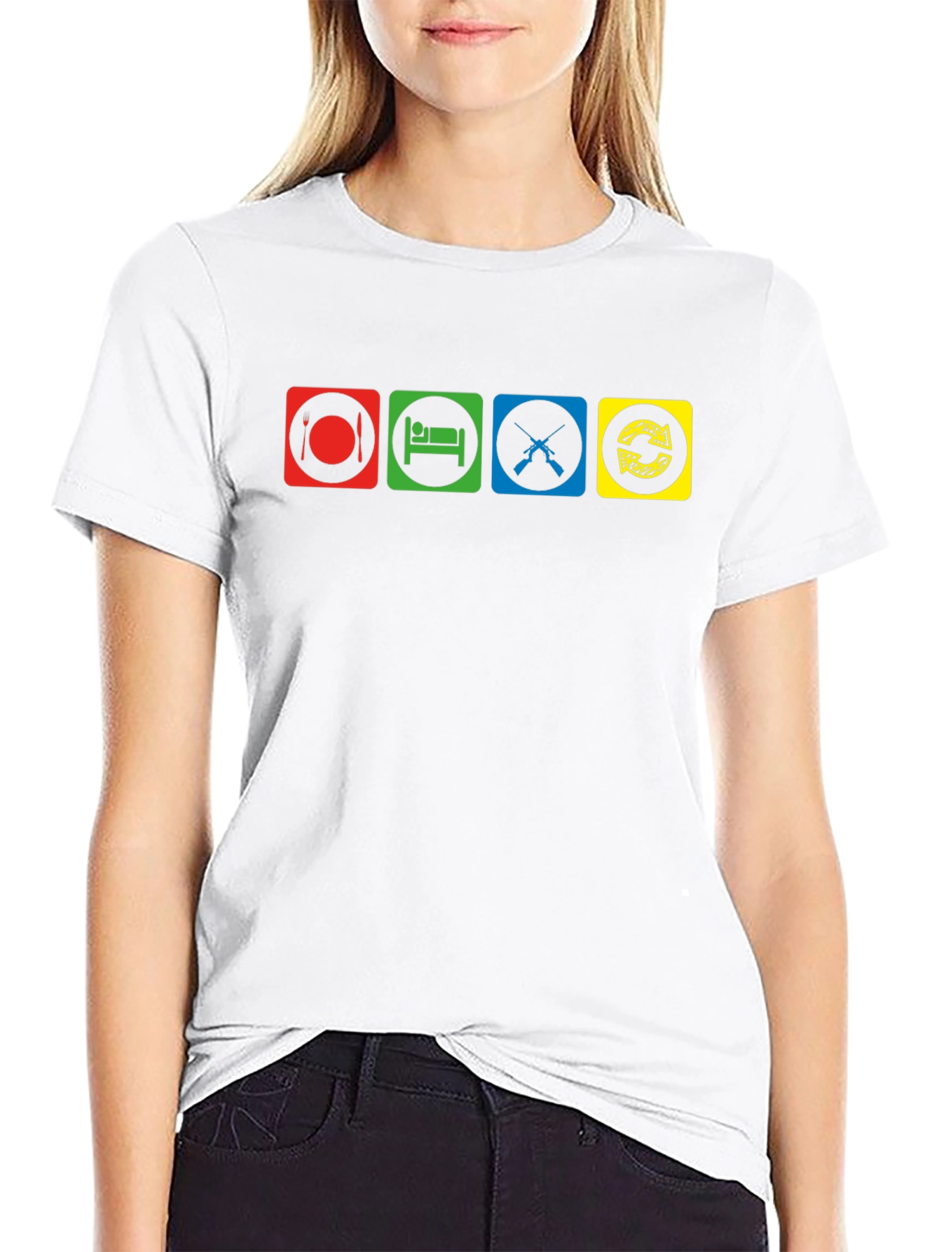 Eat Sleep Shoot Repeat Graphic Tee