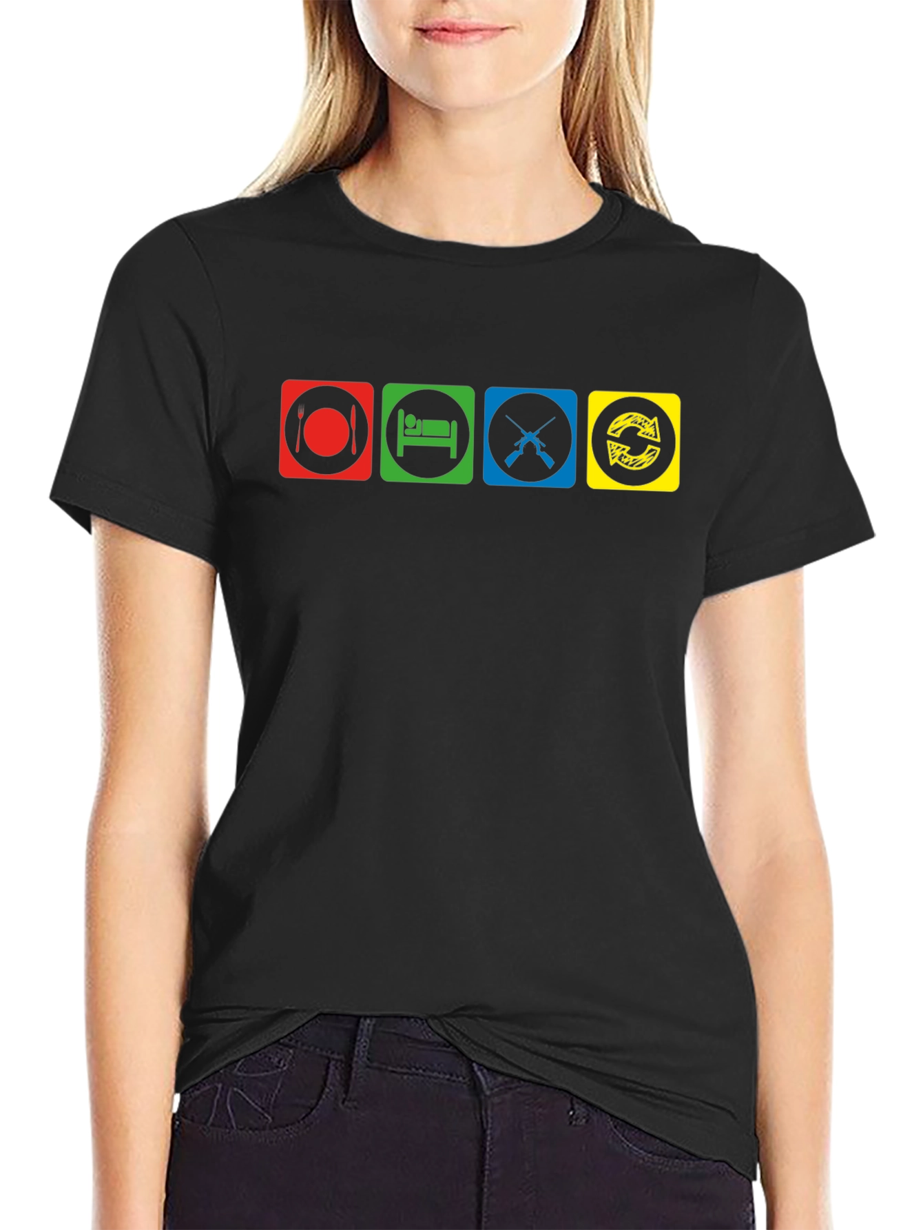 Eat Sleep Shoot Repeat Graphic Tee