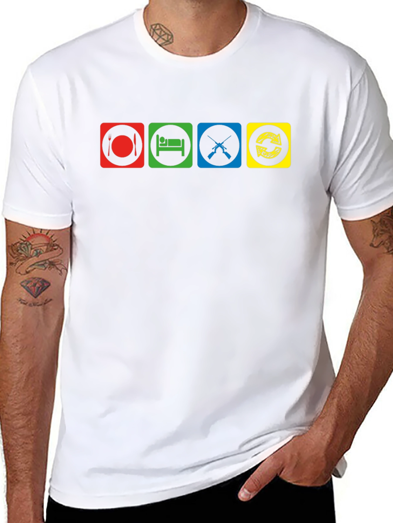 Eat Sleep Shoot Repeat Graphic Tee
