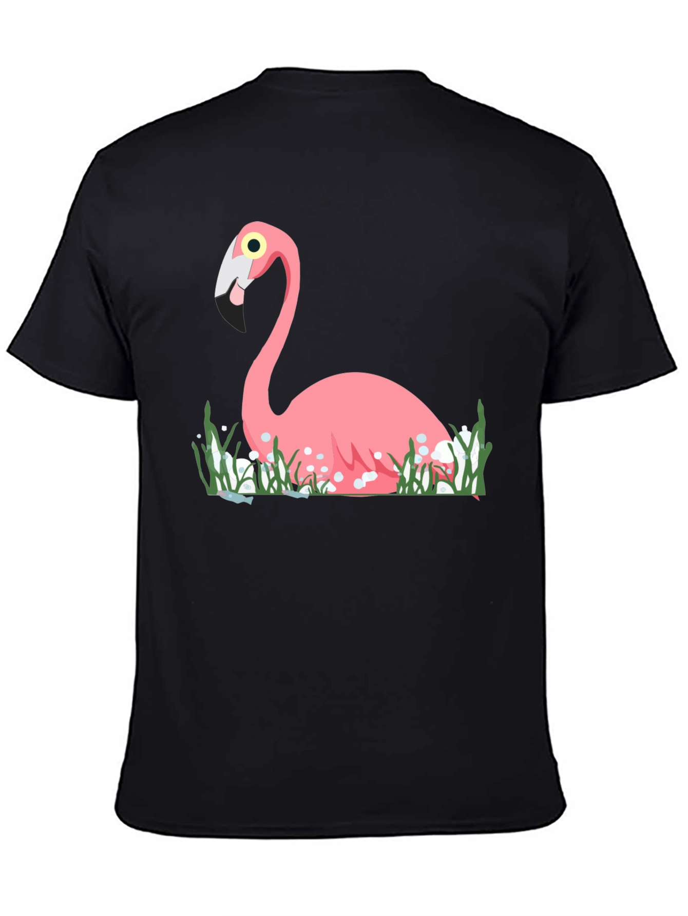 Flamingo Graphic Tee - Stylish Black T-Shirt
