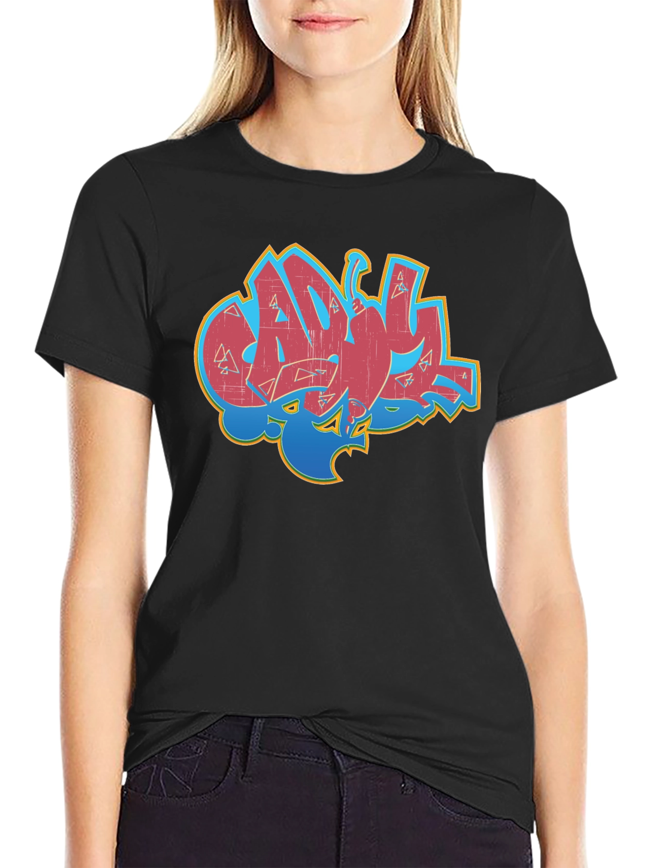 Graffiti Style Graphic Print T-Shirt