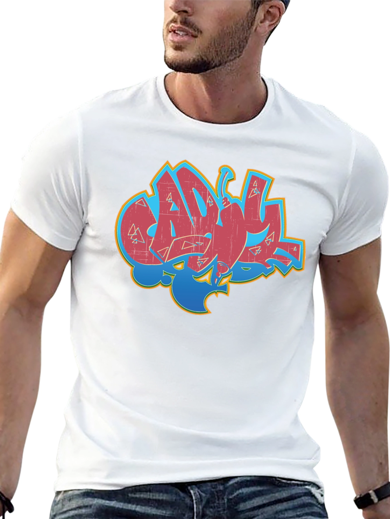 Graffiti Style Graphic Print T-Shirt
