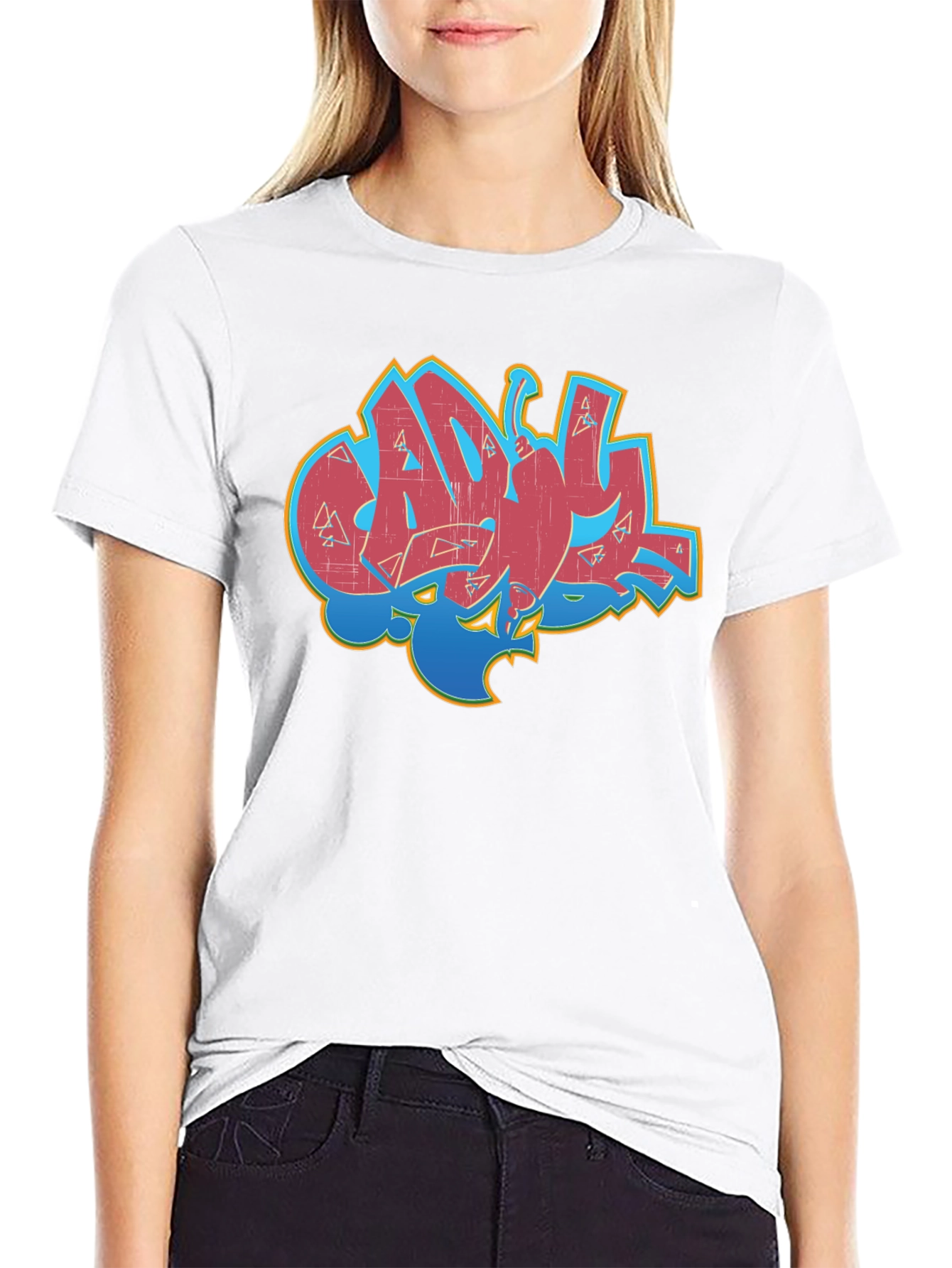 Graffiti Style Graphic Print T-Shirt