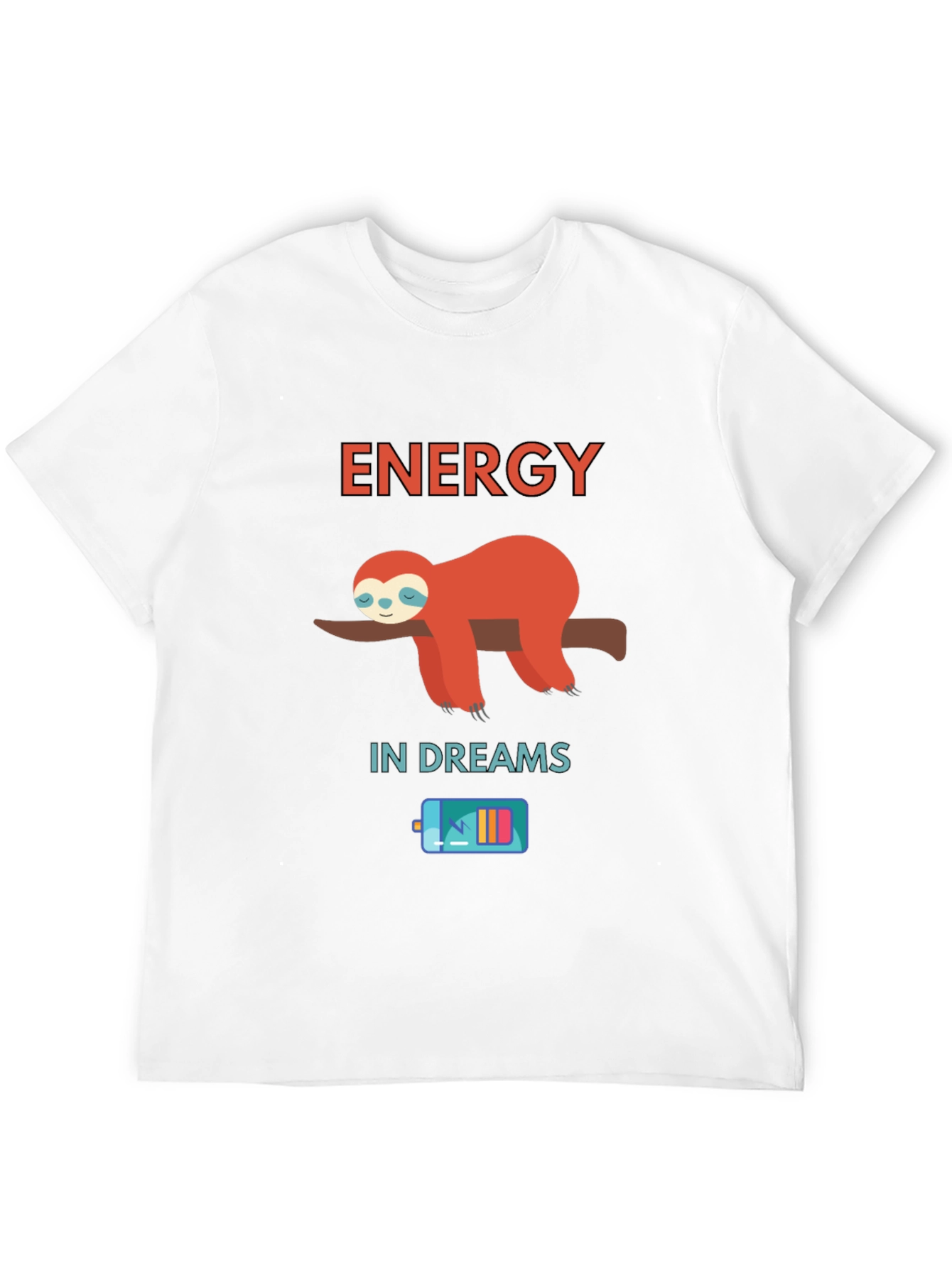 Energy in Dreams Sloth Graphic T-Shirt