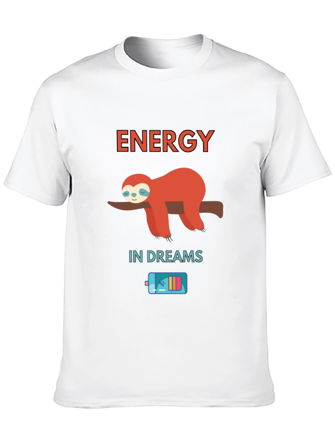 Energy in Dreams Sloth Graphic T-Shirt