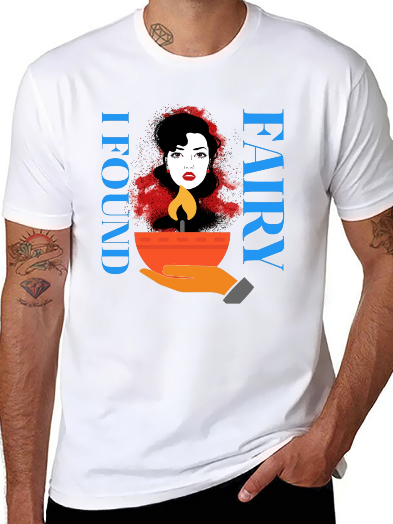I Found Fairy Black T-Shirt