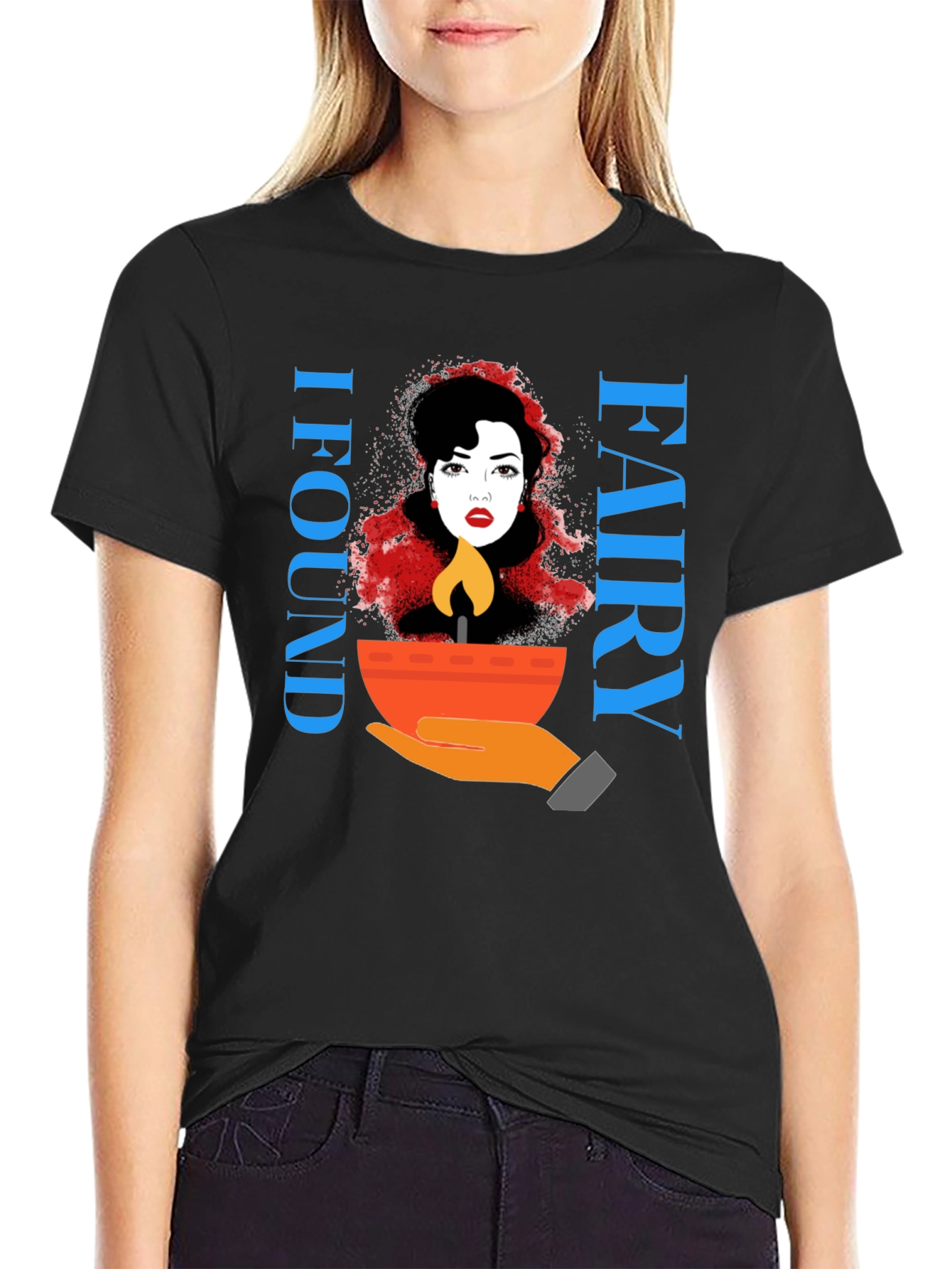 I Found Fairy Black T-Shirt