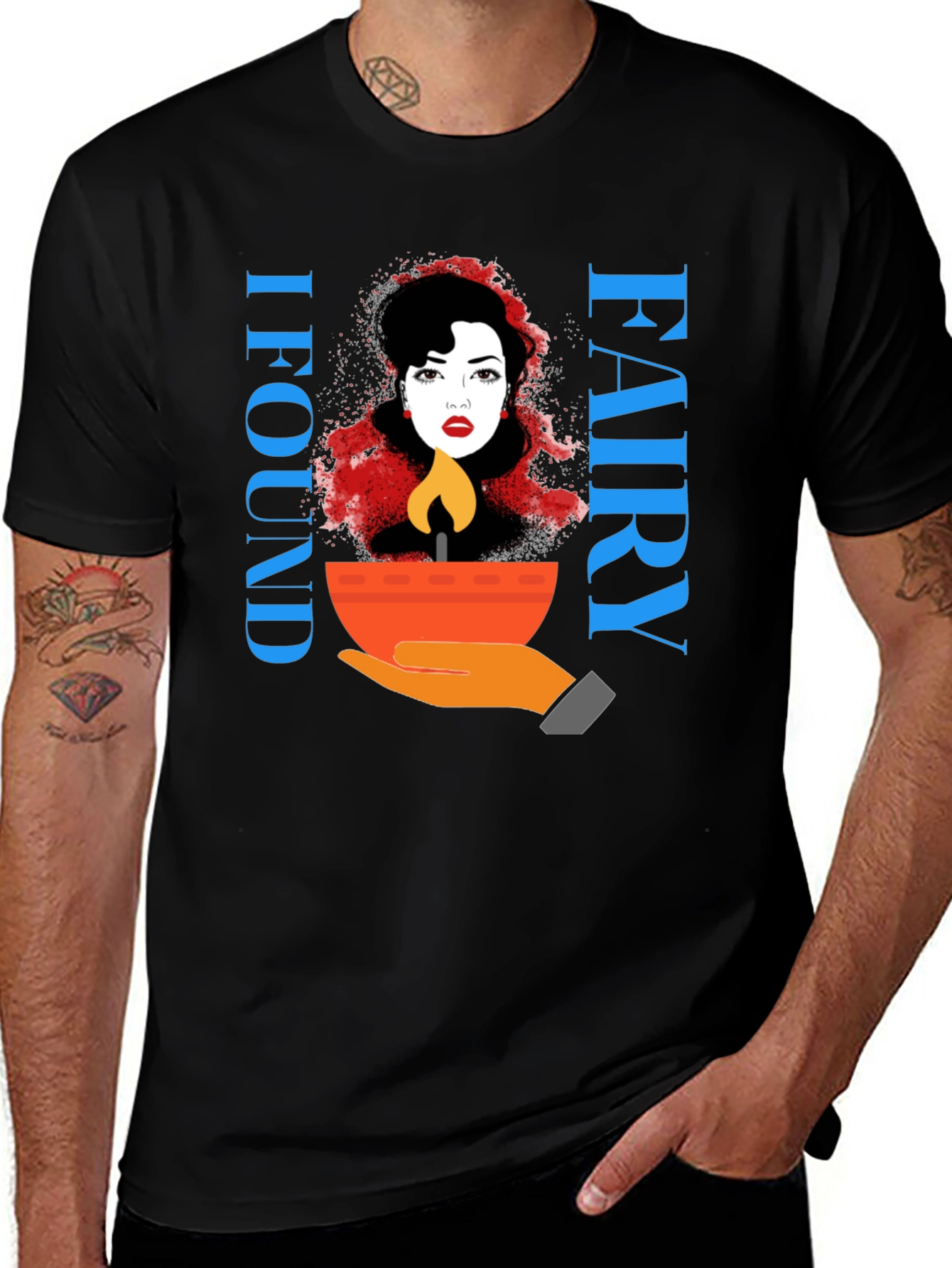 I Found Fairy Black T-Shirt