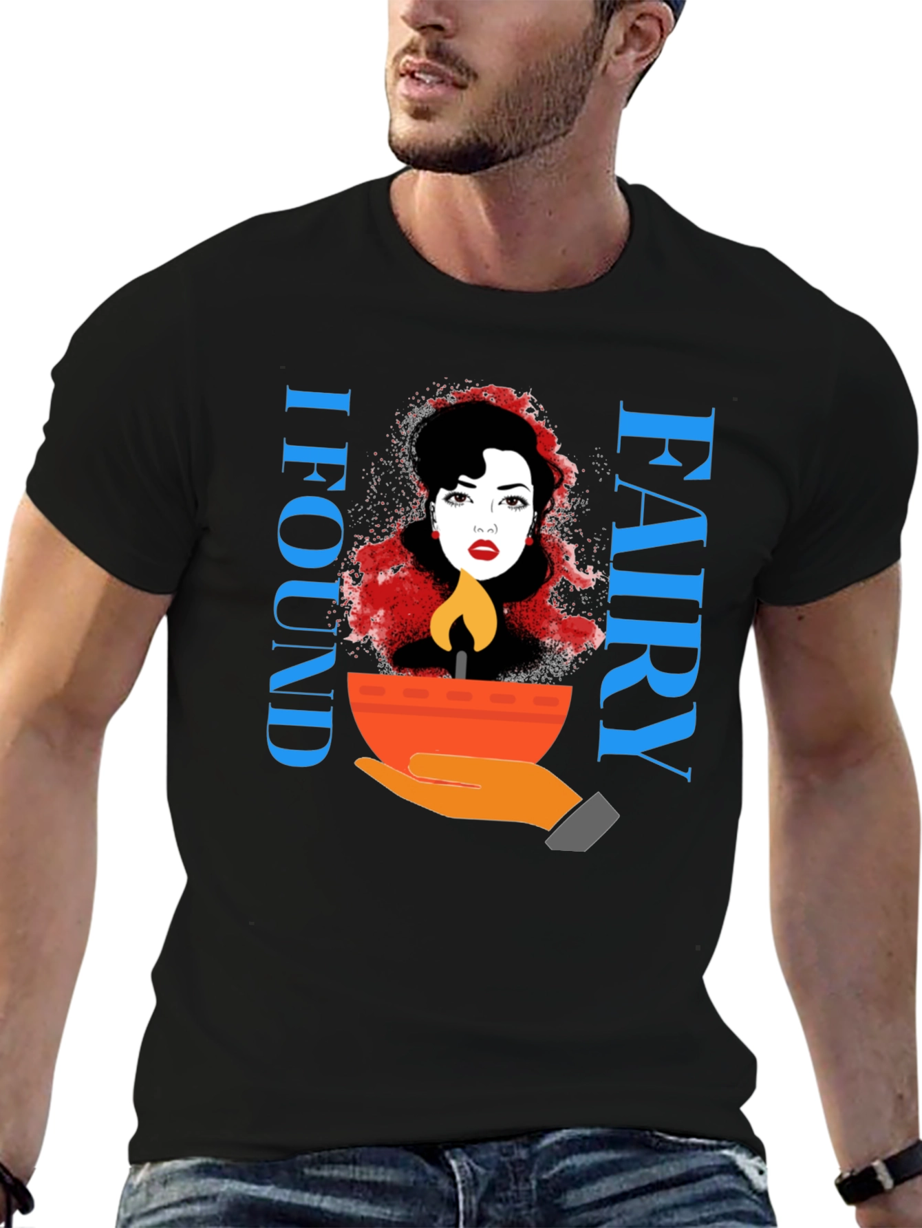 I Found Fairy Black T-Shirt
