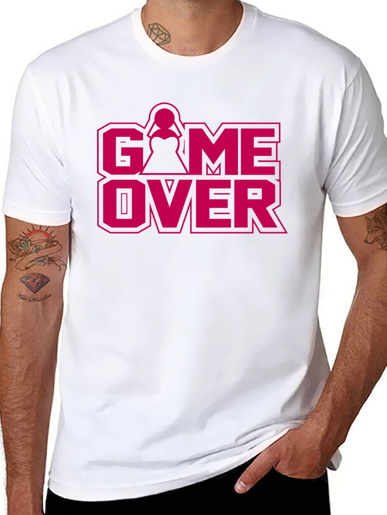 Game Over Bride Groom Wedding T-Shirt