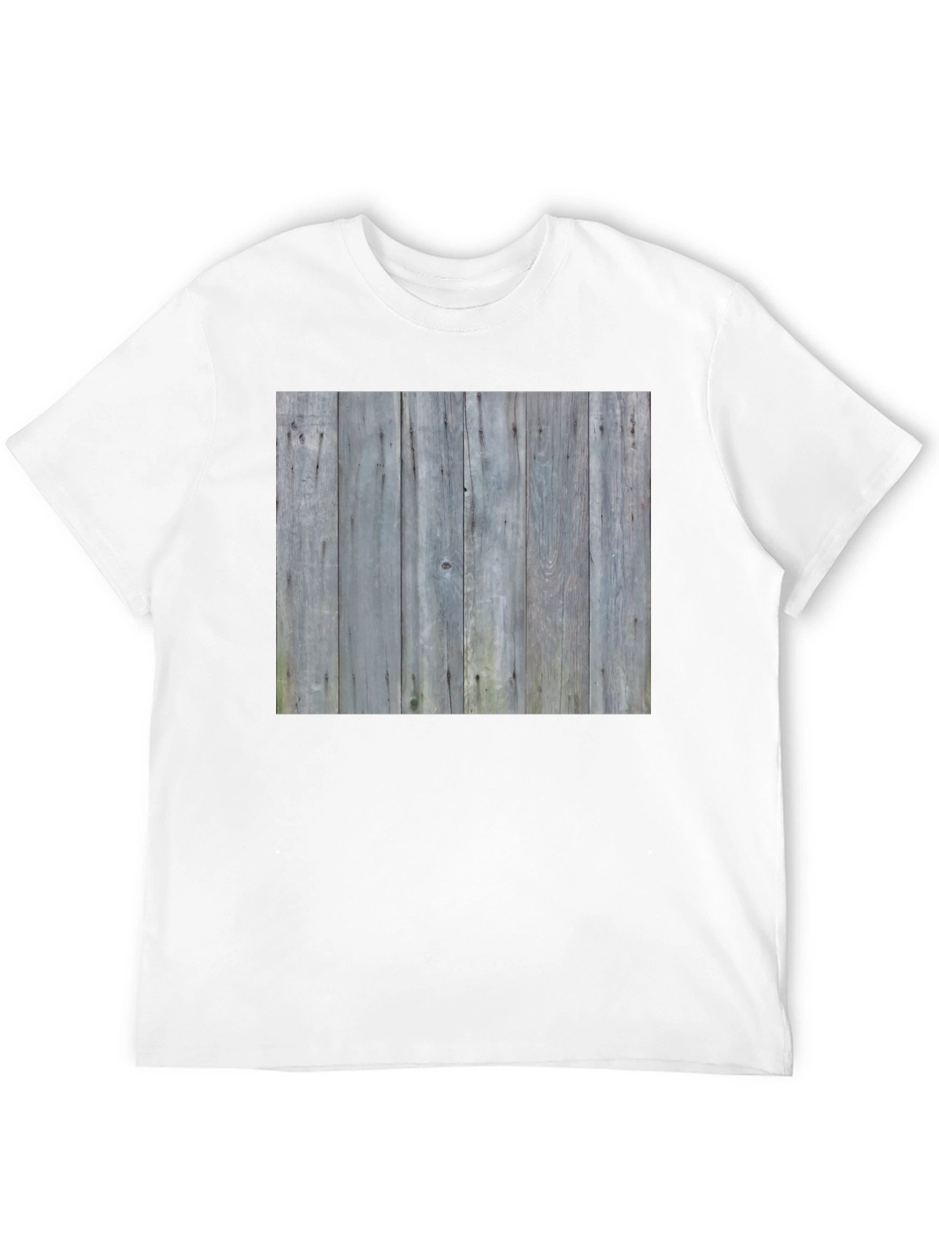 Rustic Wood Print Tee - Black Casual Shirt