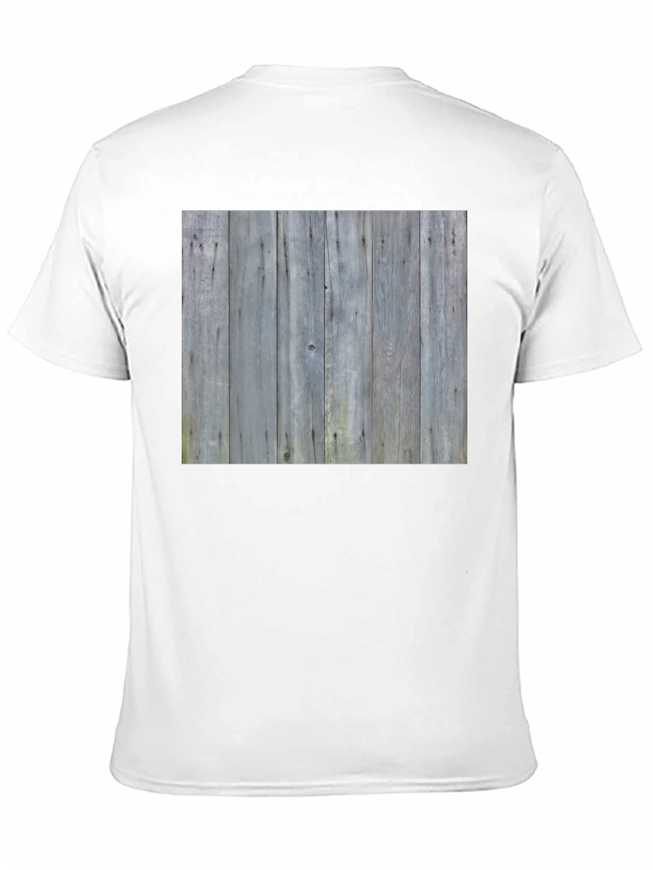 Rustic Wood Print Tee - Black Casual Shirt