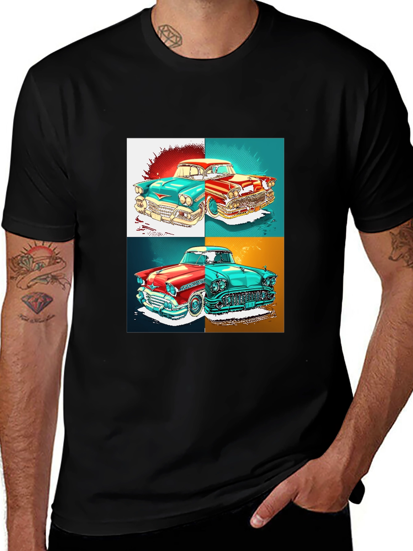 Classic Car Graphic T-Shirt - Retro Automotive Style