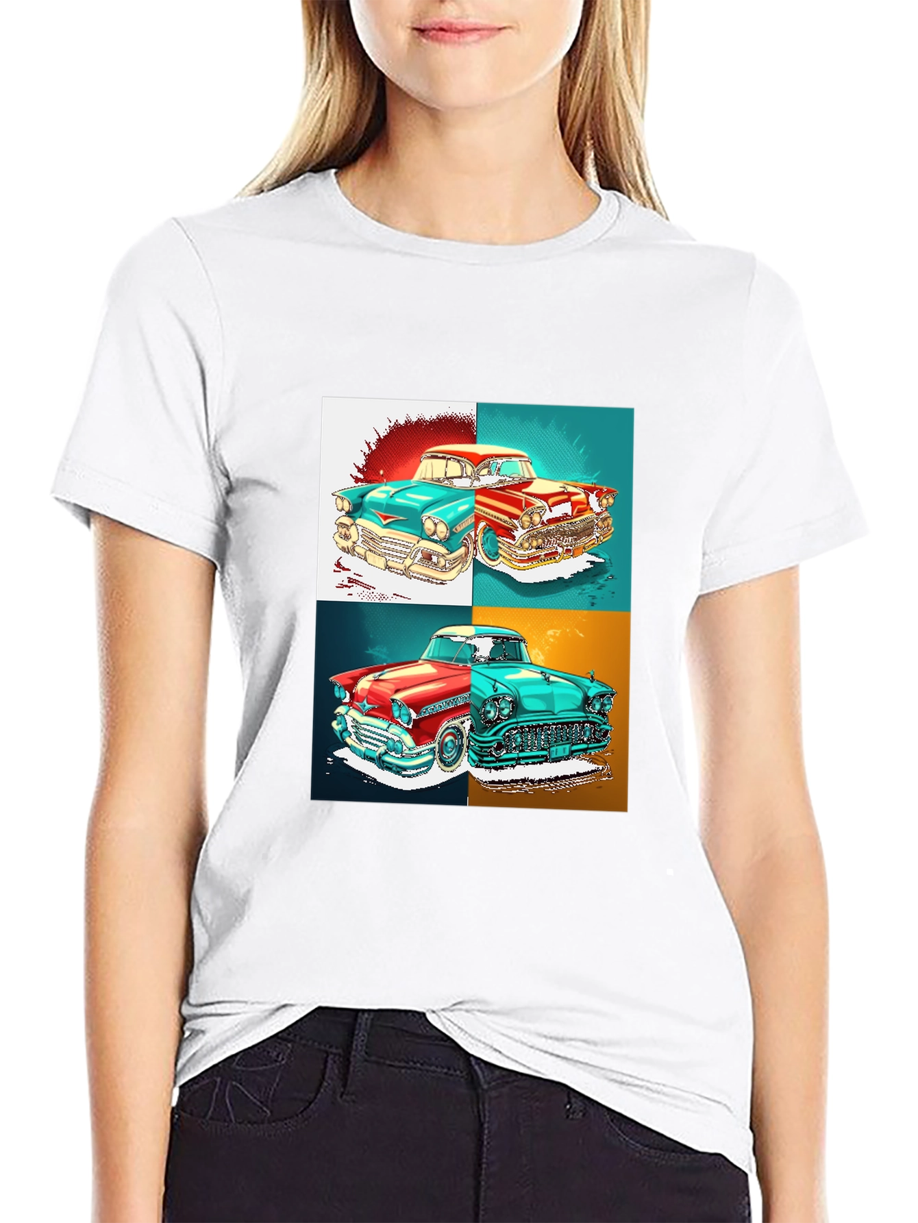 Classic Car Graphic T-Shirt - Retro Automotive Style