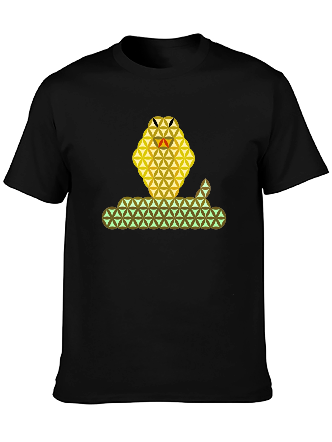 Geometric Snake Graphic T-Shirt - Stylish & Unique