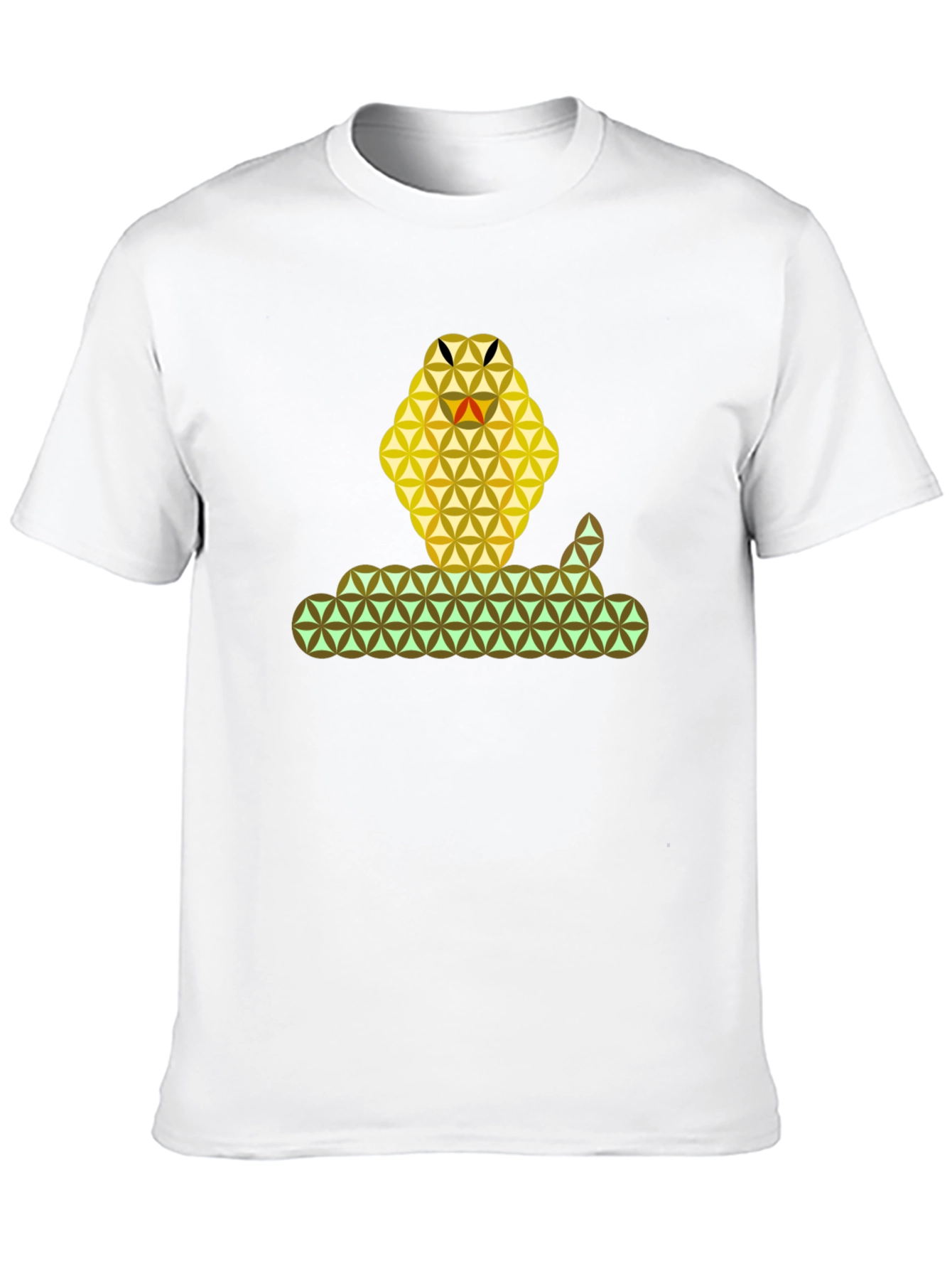 Geometric Snake Graphic T-Shirt - Stylish & Unique