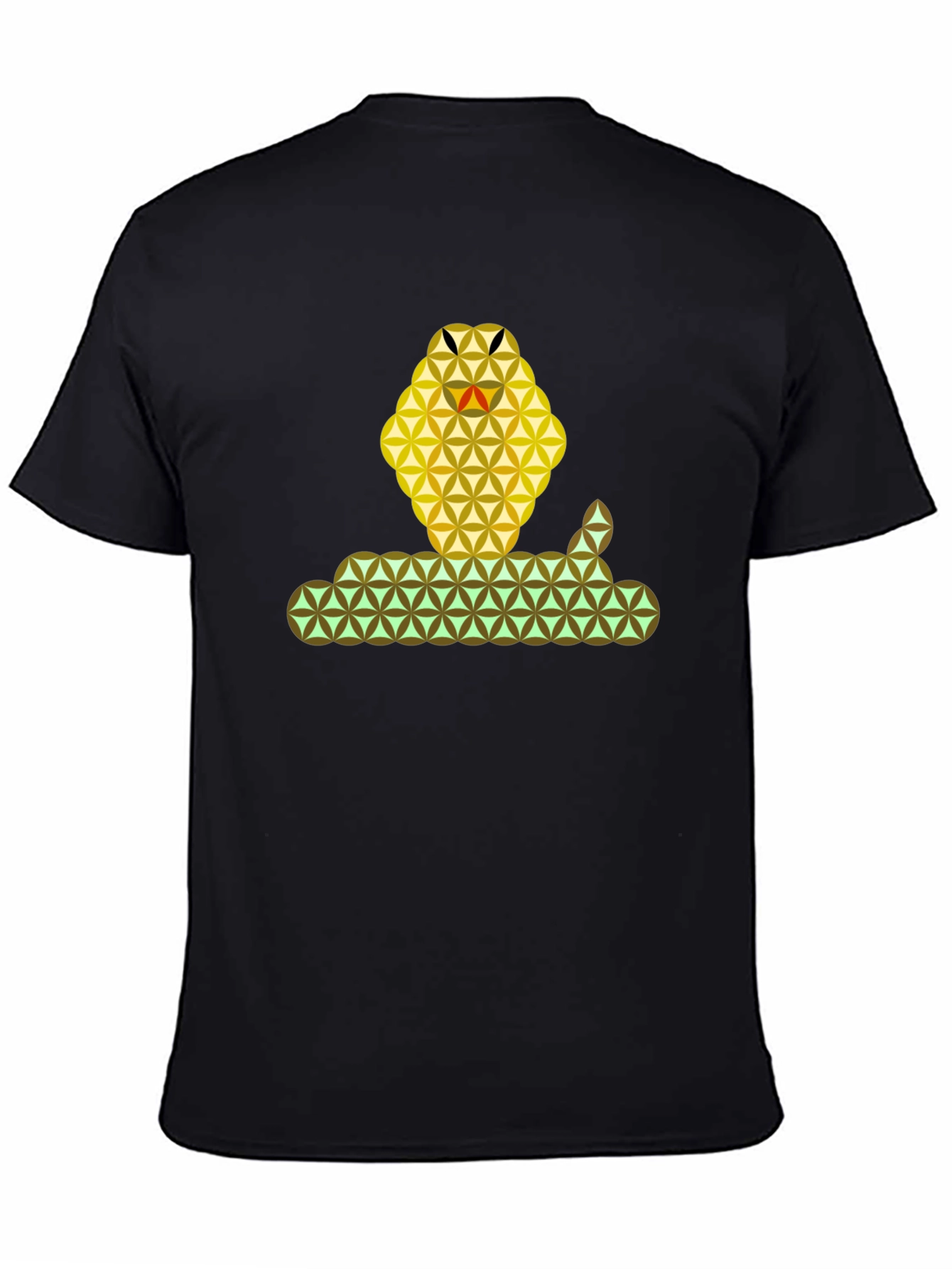 Geometric Snake Graphic T-Shirt - Stylish & Unique