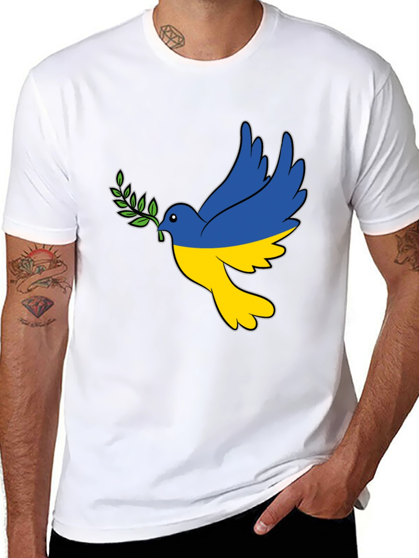 Ukraine Flag Dove T-Shirt
