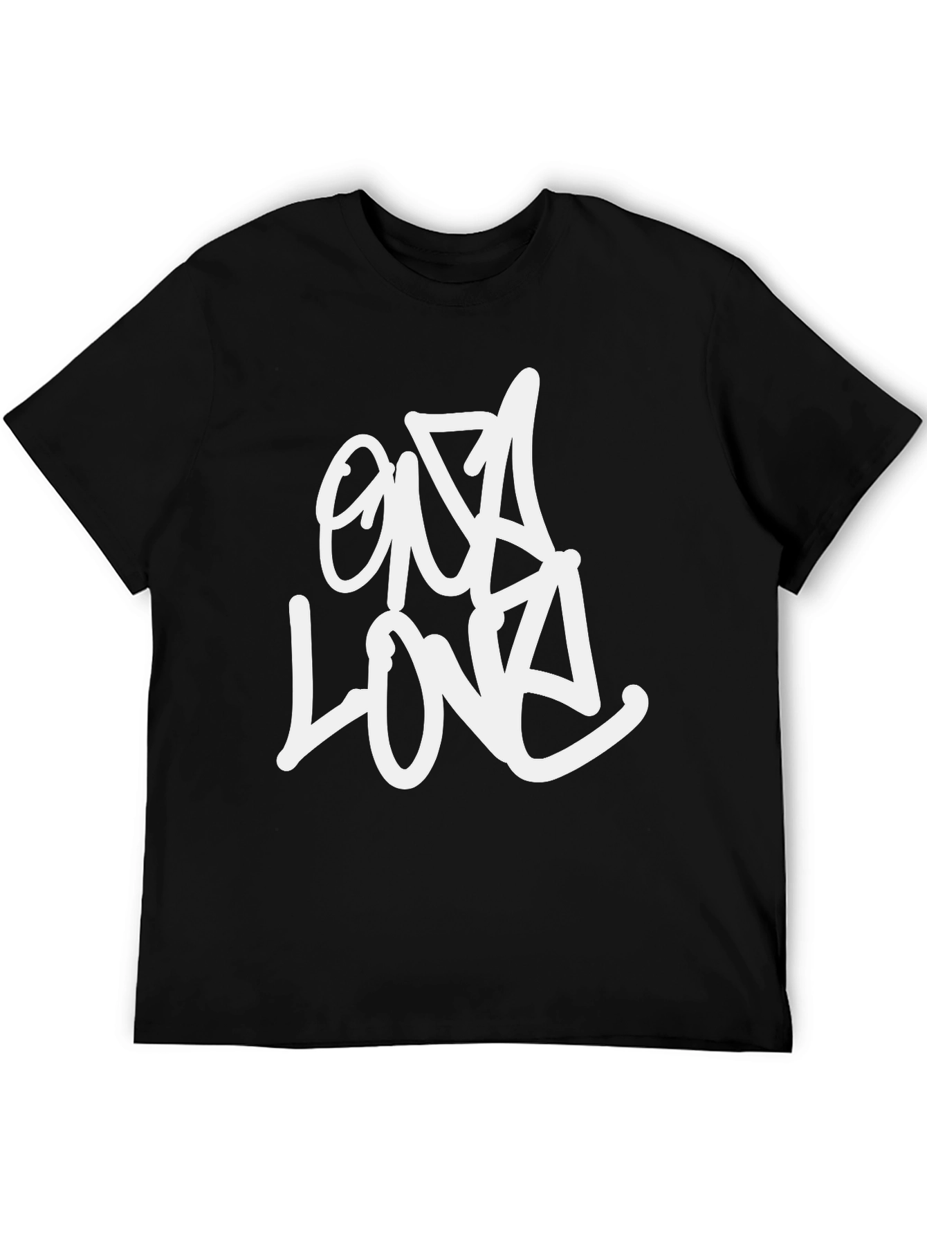 Streetwear Graphic Tee - One Love Black T-Shirt