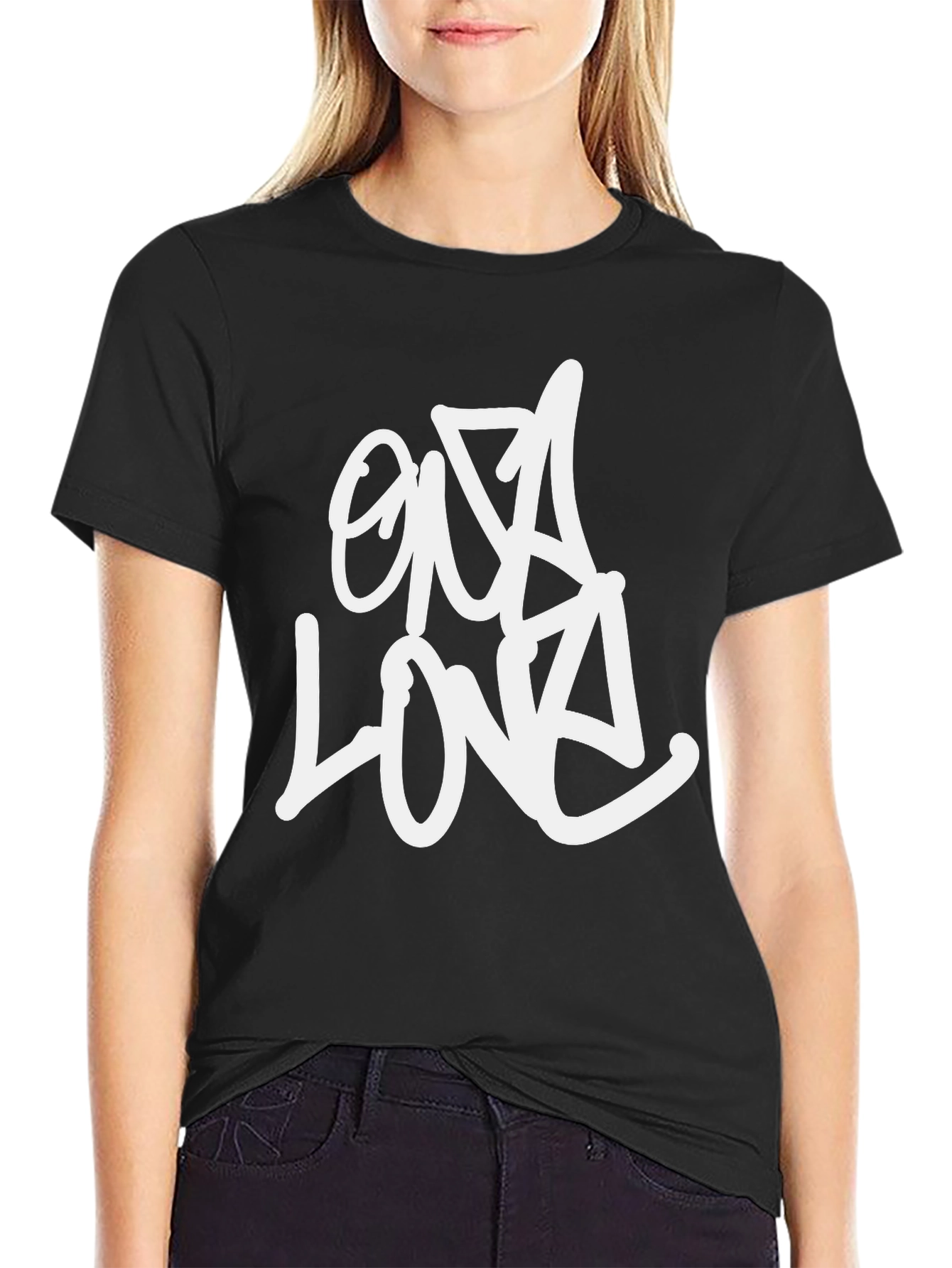 Streetwear Graphic Tee - One Love Black T-Shirt