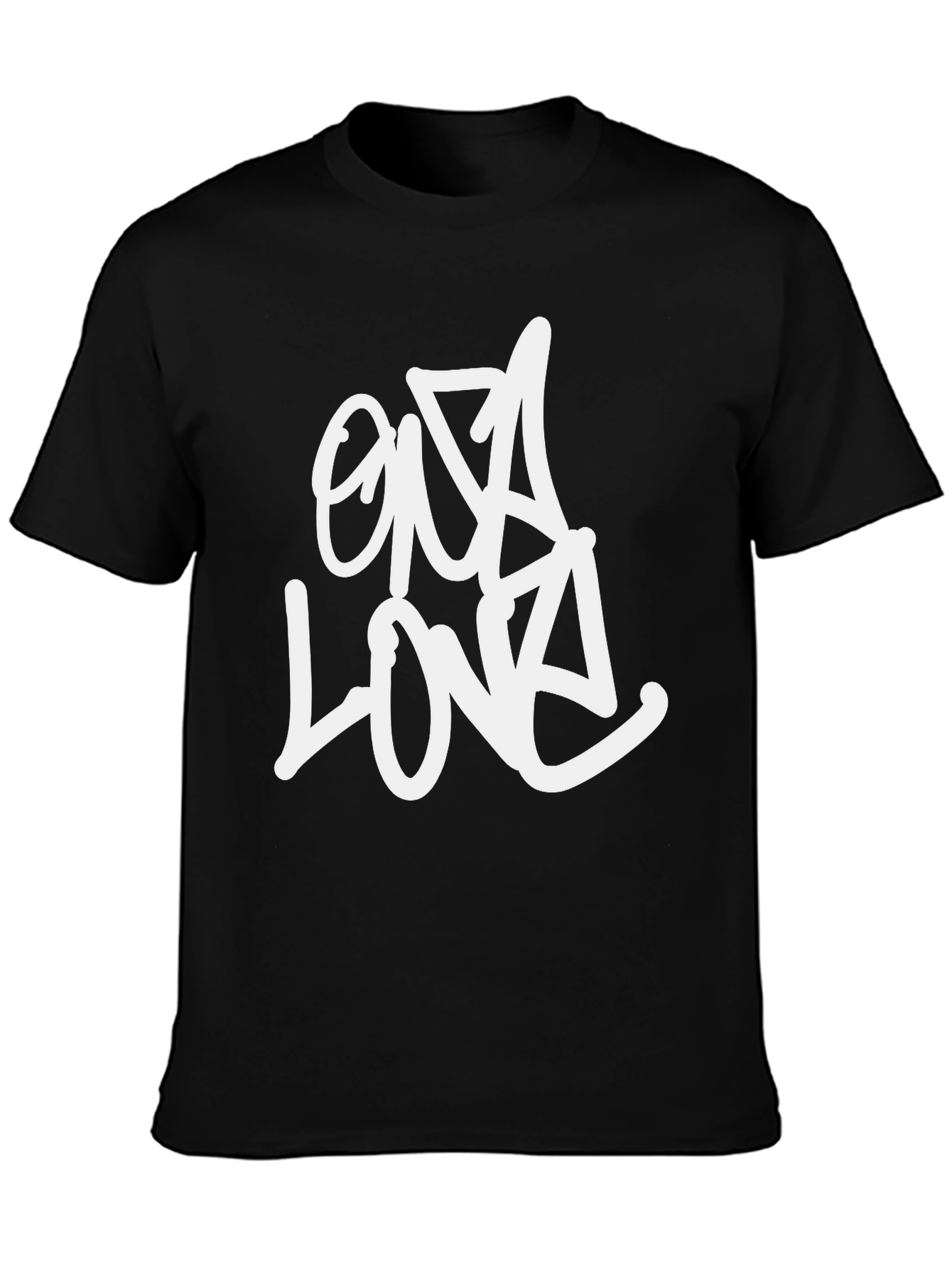 Streetwear Graphic Tee - One Love Black T-Shirt