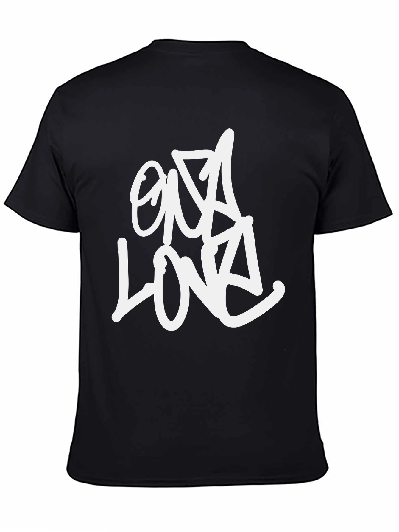 Streetwear Graphic Tee - One Love Black T-Shirt
