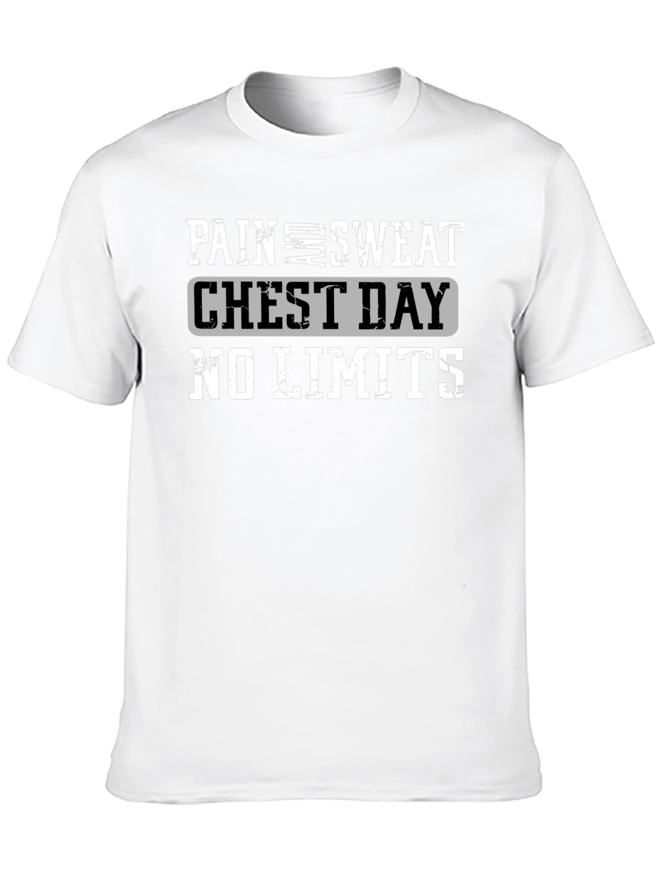 Pain Sweat Chest Day No Limits Black T-Shirt