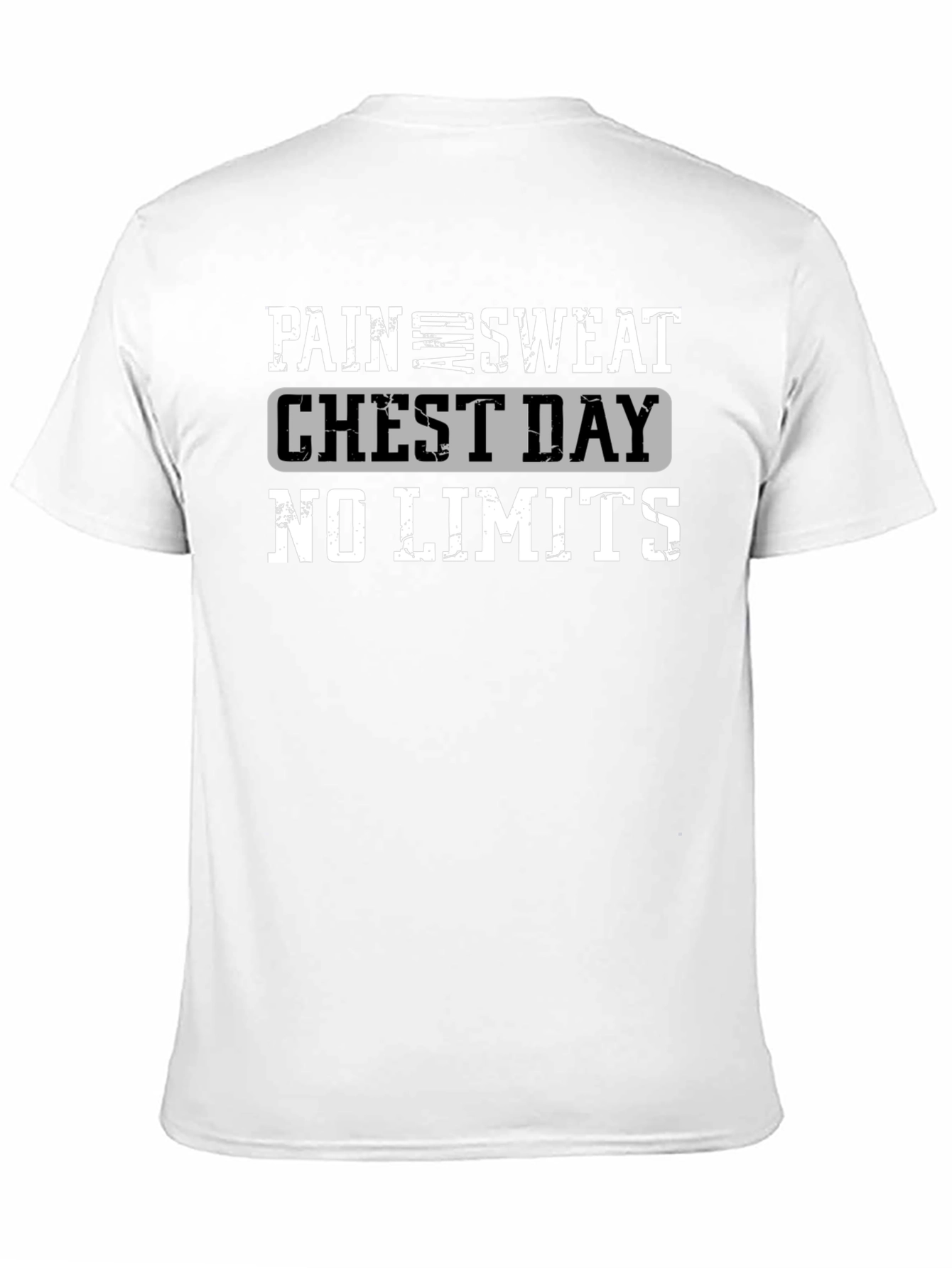 Pain Sweat Chest Day No Limits Black T-Shirt
