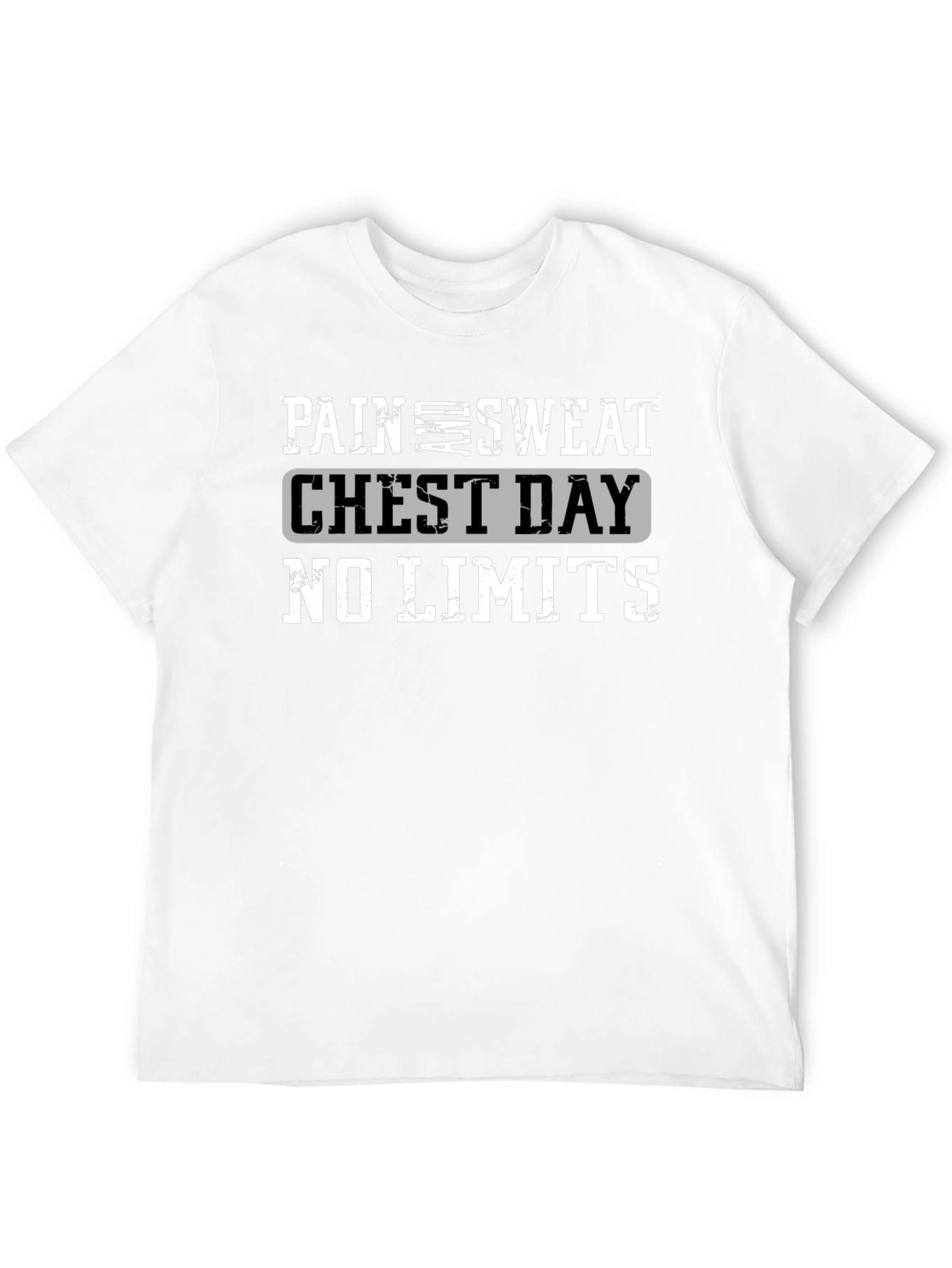 Pain Sweat Chest Day No Limits Black T-Shirt