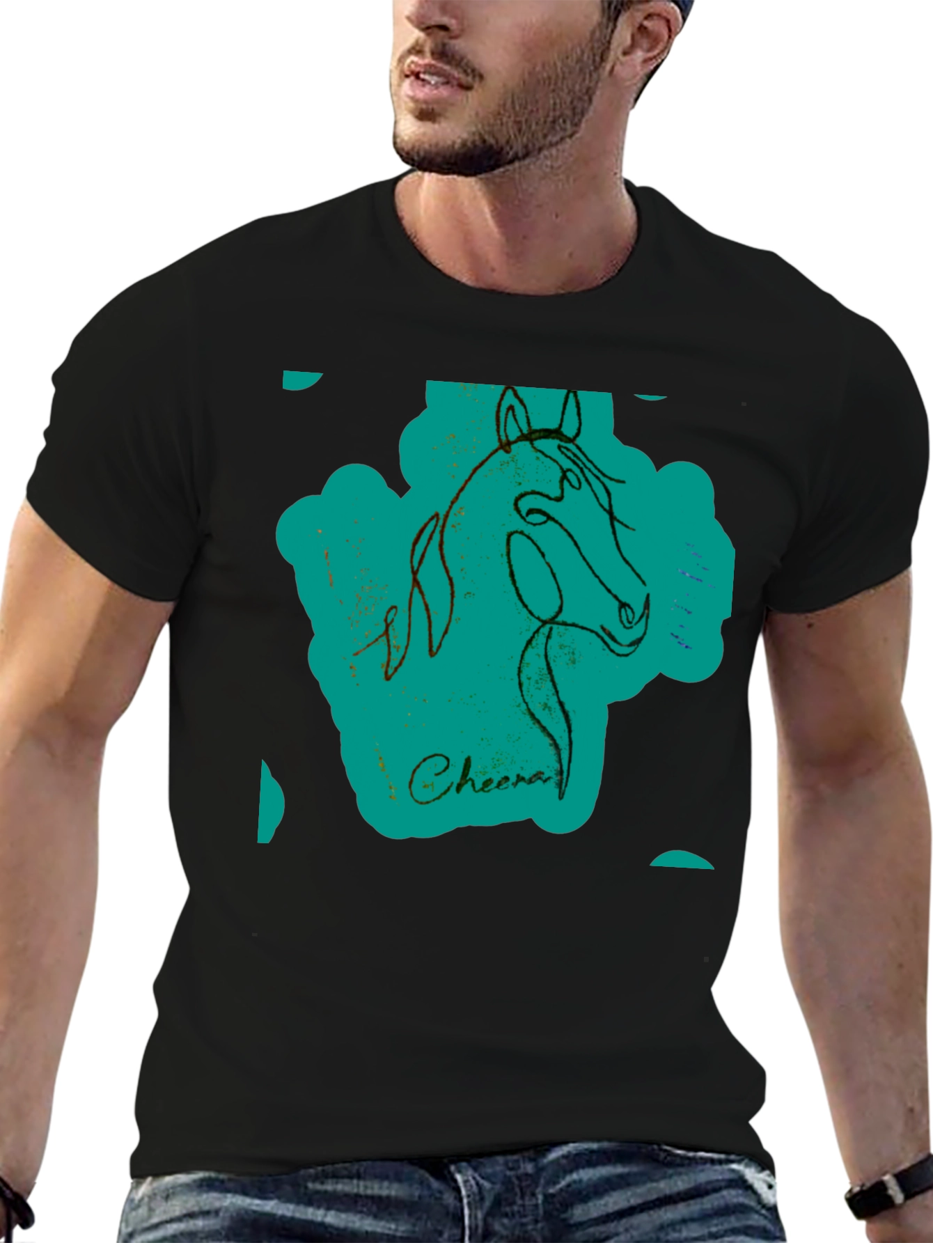 Abstract Horse T-Shirt - Modern Graphic Tee