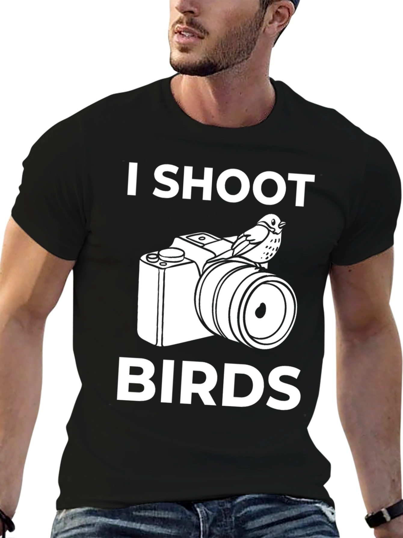 I Shoot Birds T-Shirt - Photography Humor Tee