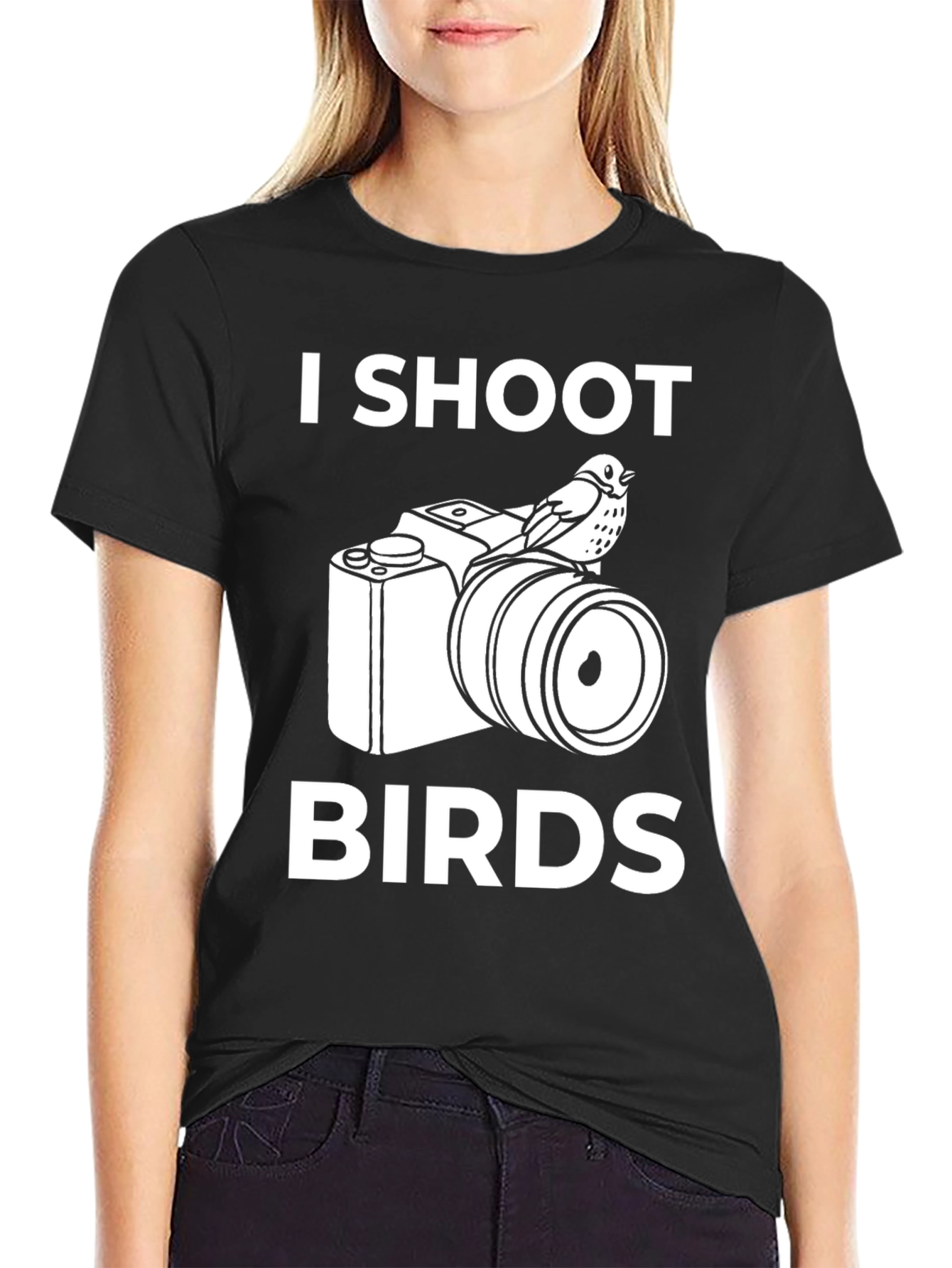 I Shoot Birds T-Shirt - Photography Humor Tee