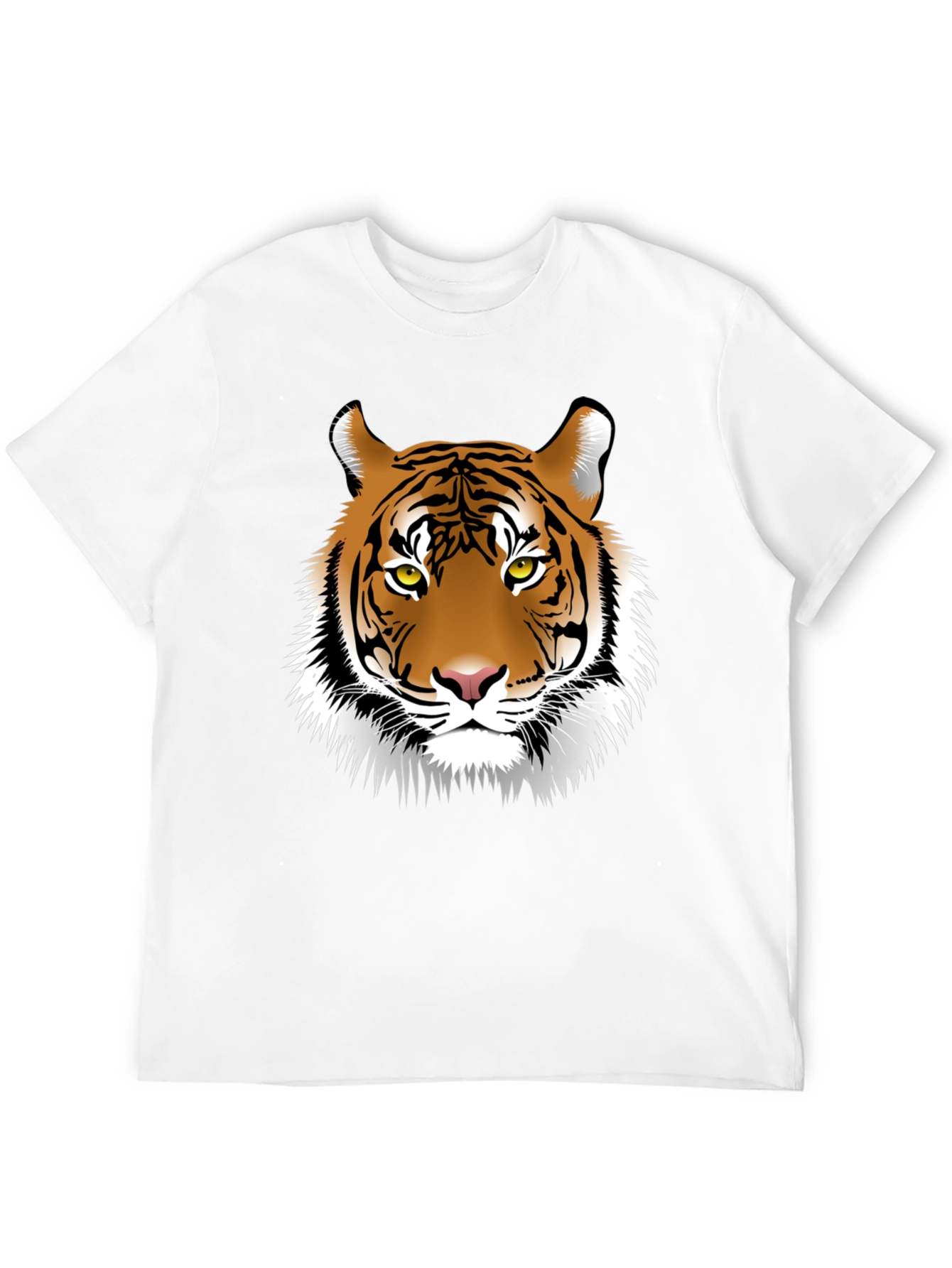 Bold Tiger Graphic Tee - Black Cotton Shirt