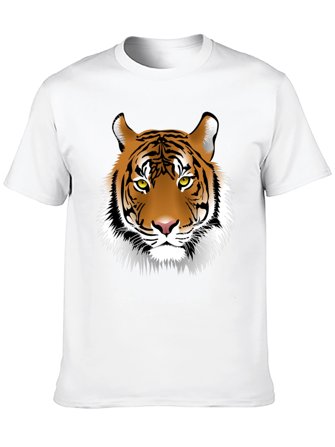 Bold Tiger Graphic Tee - Black Cotton Shirt