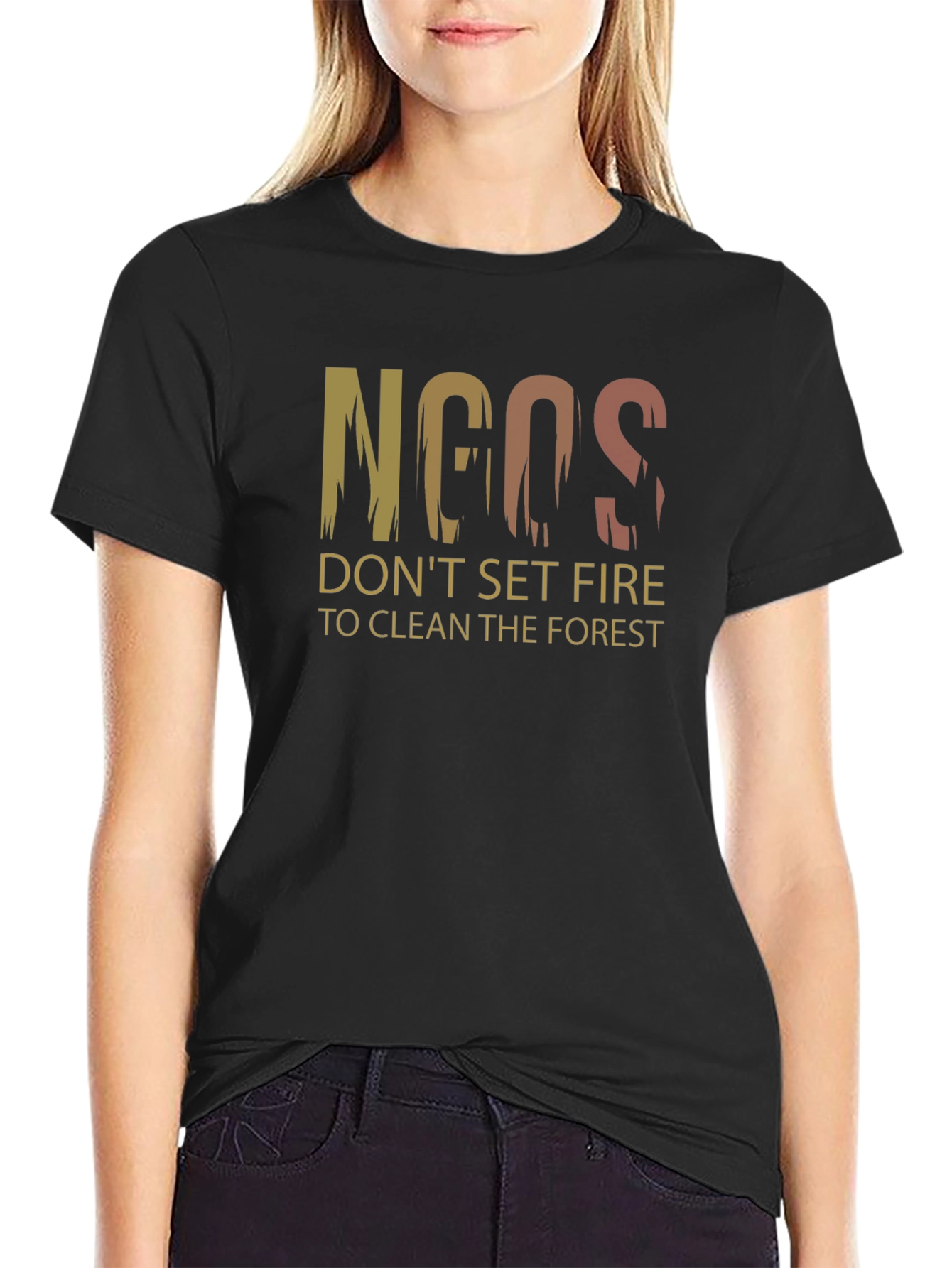 NGOs Dont Set Fire Graphic T-Shirt