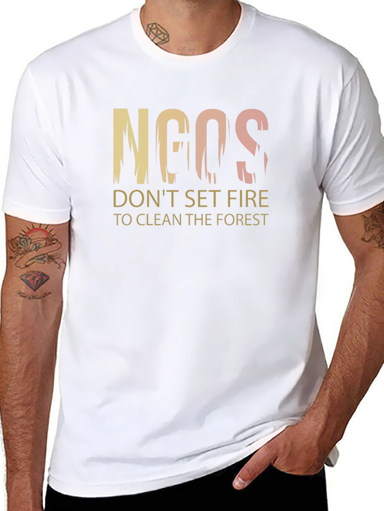 NGOs Dont Set Fire Graphic T-Shirt