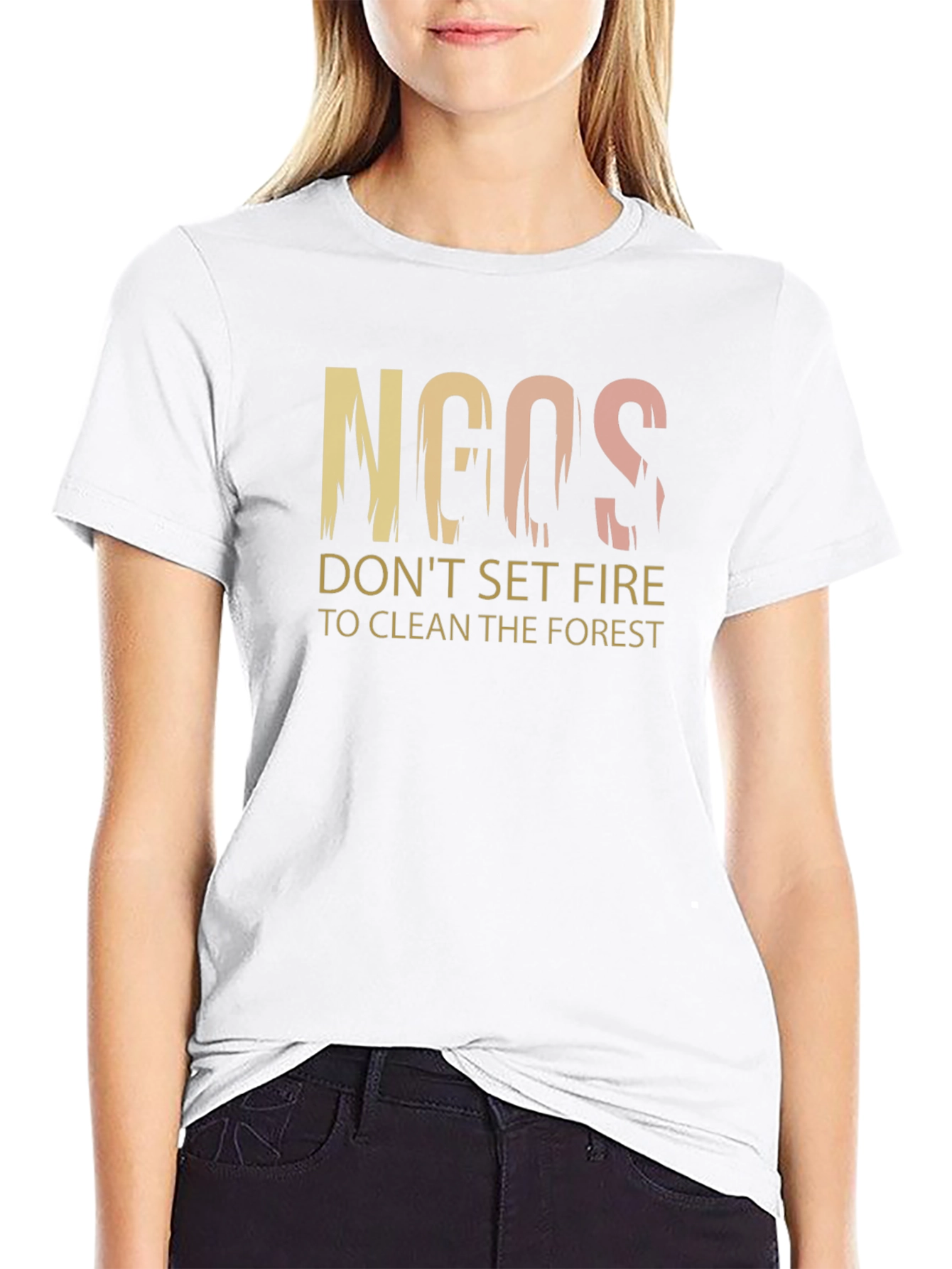 NGOs Dont Set Fire Graphic T-Shirt
