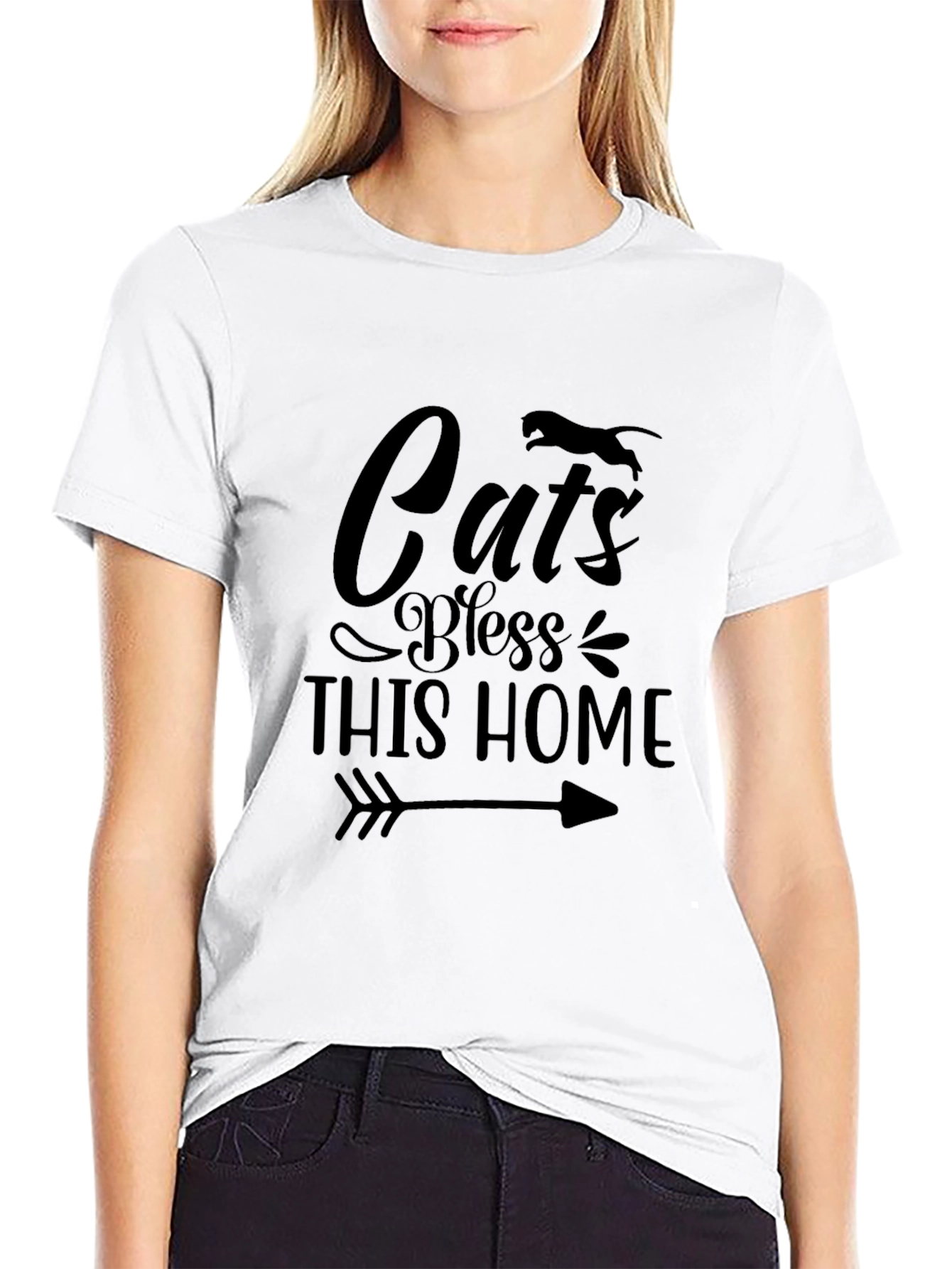 Cats Bless This Home Graphic Tee