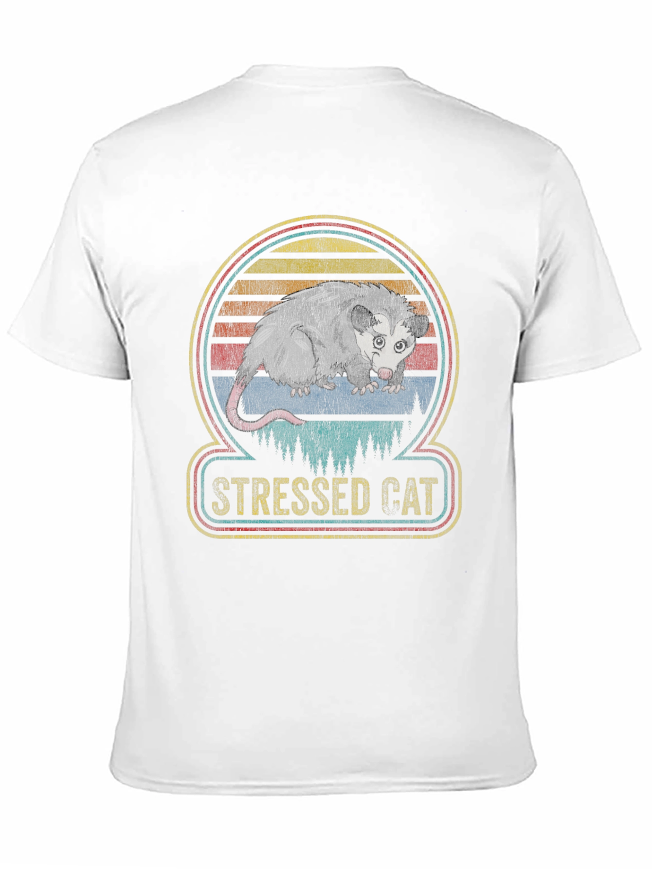 Stressed Cat Opossum Graphic Tee