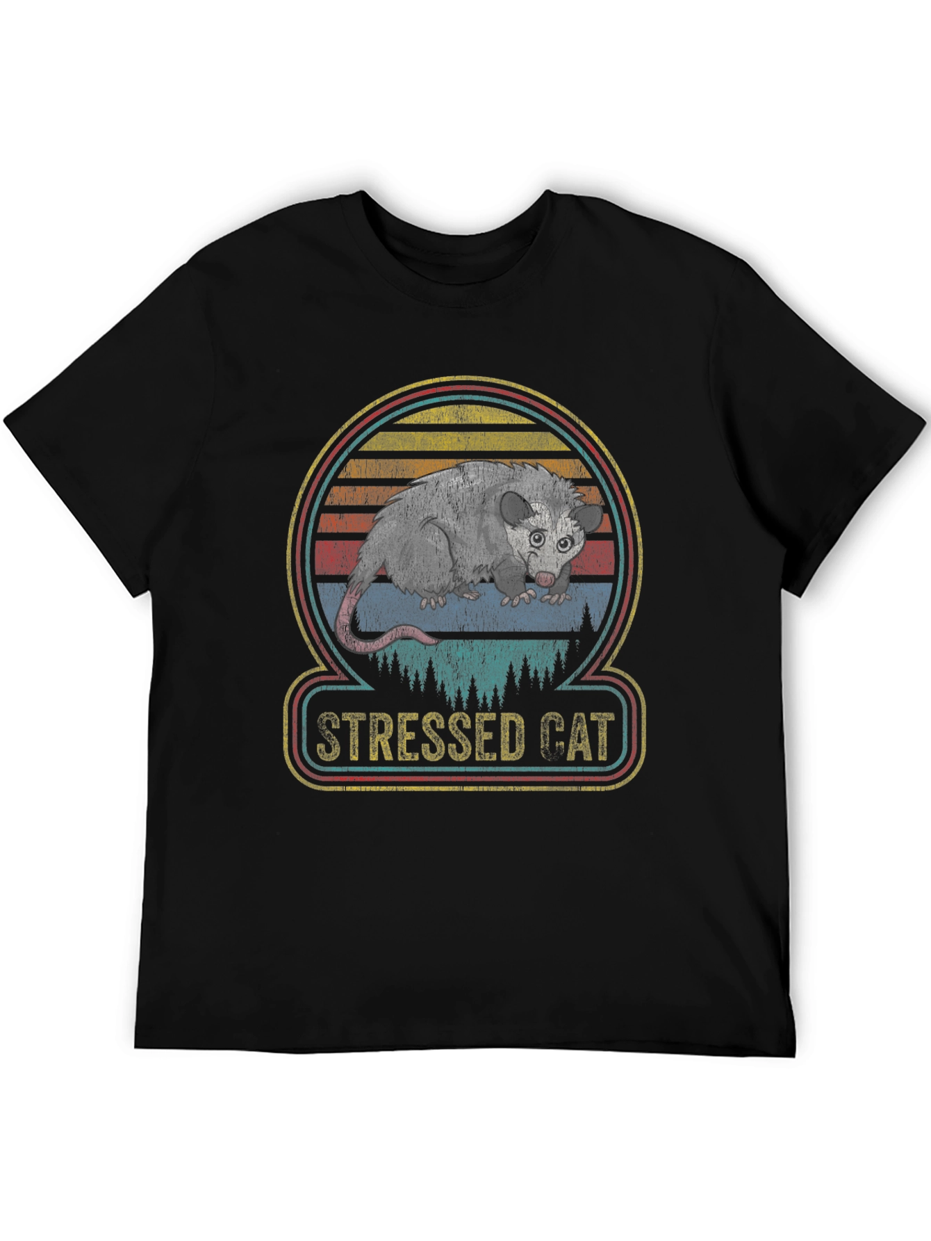 Stressed Cat Opossum Graphic Tee