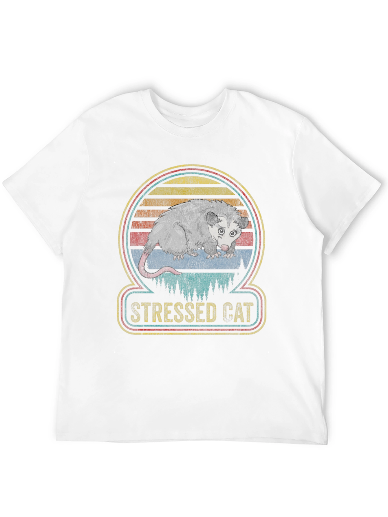 Stressed Cat Opossum Graphic Tee