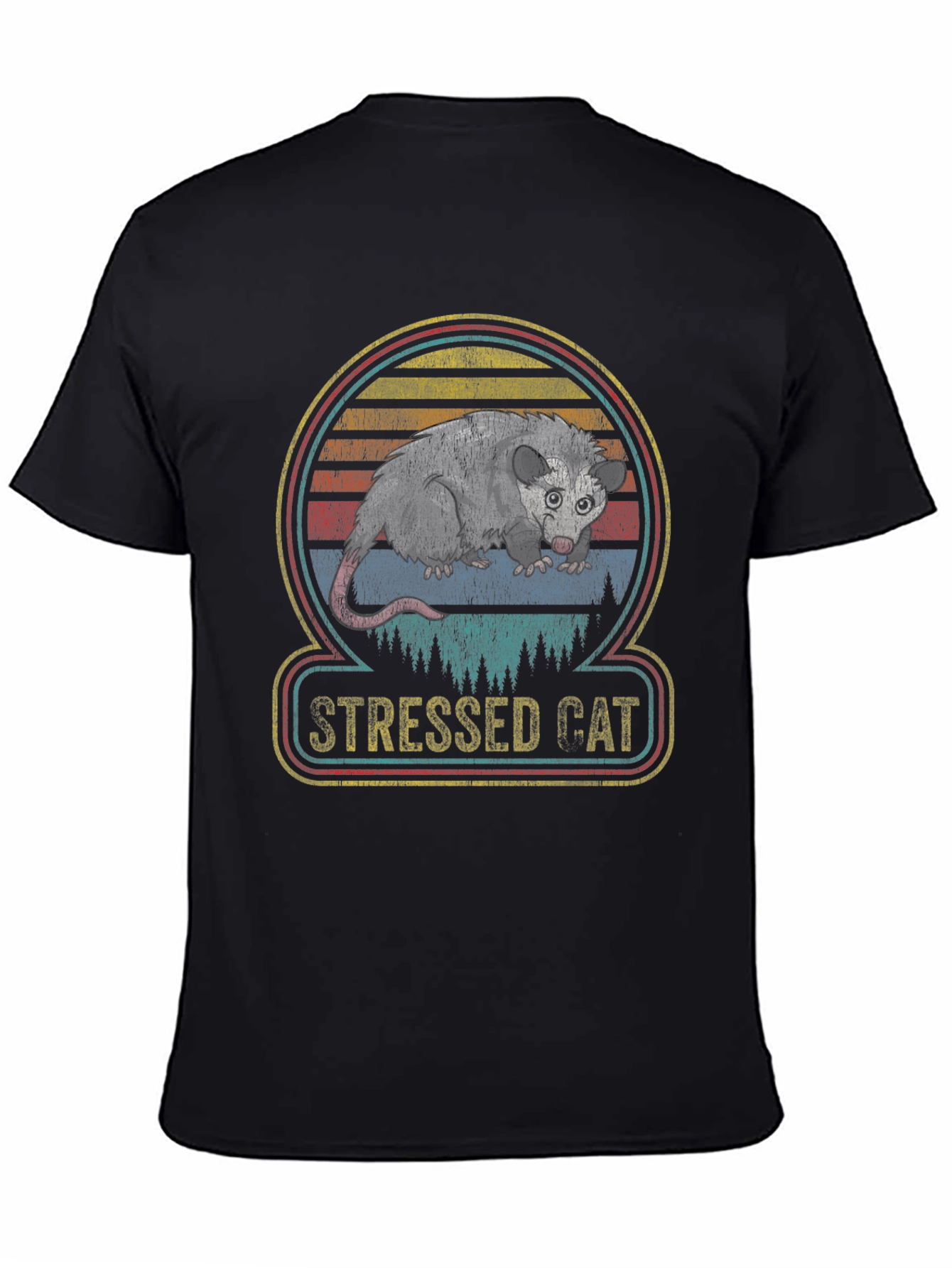 Stressed Cat Opossum Graphic Tee
