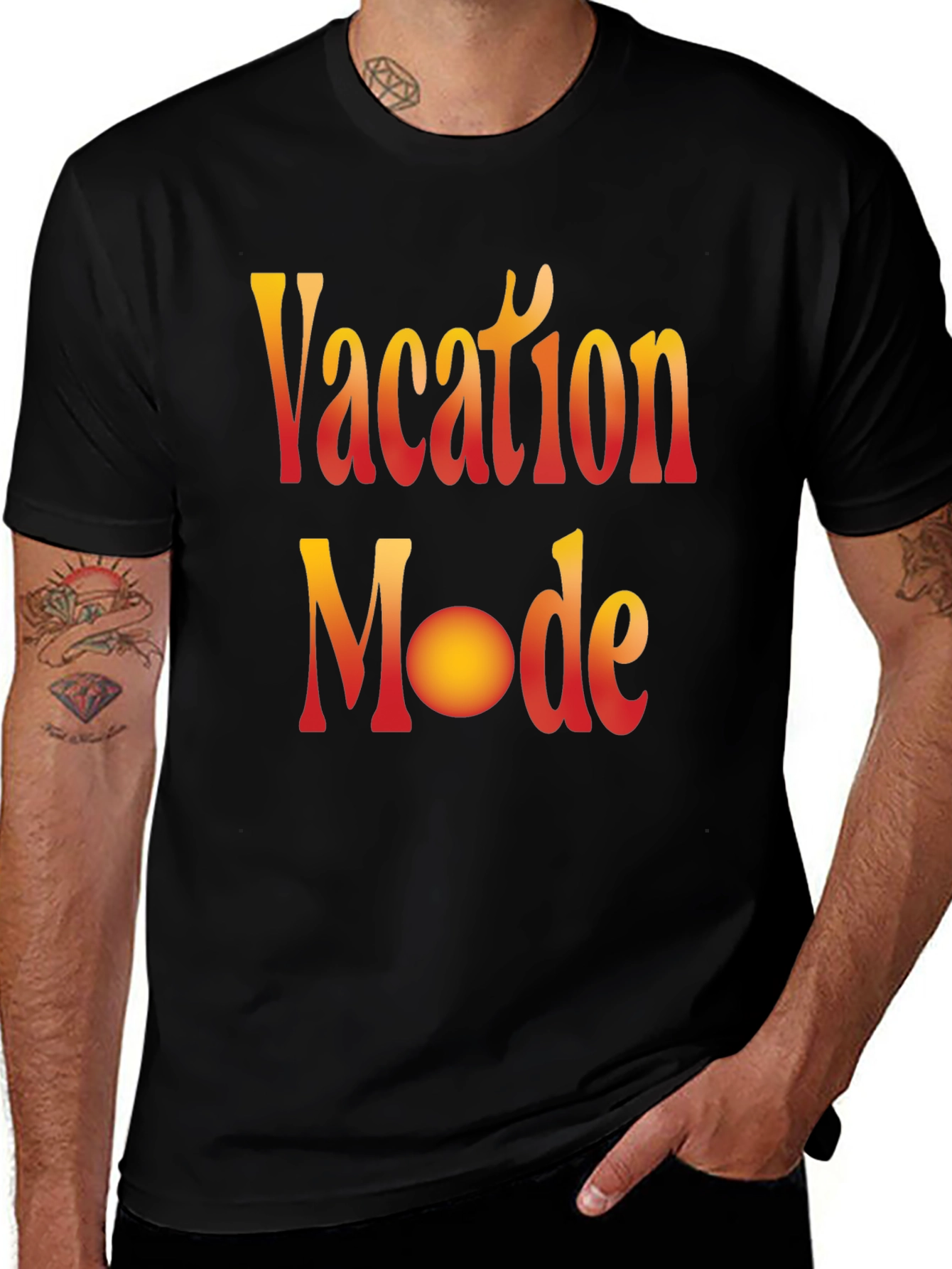 Vacation Mode Graphic Tee - Black